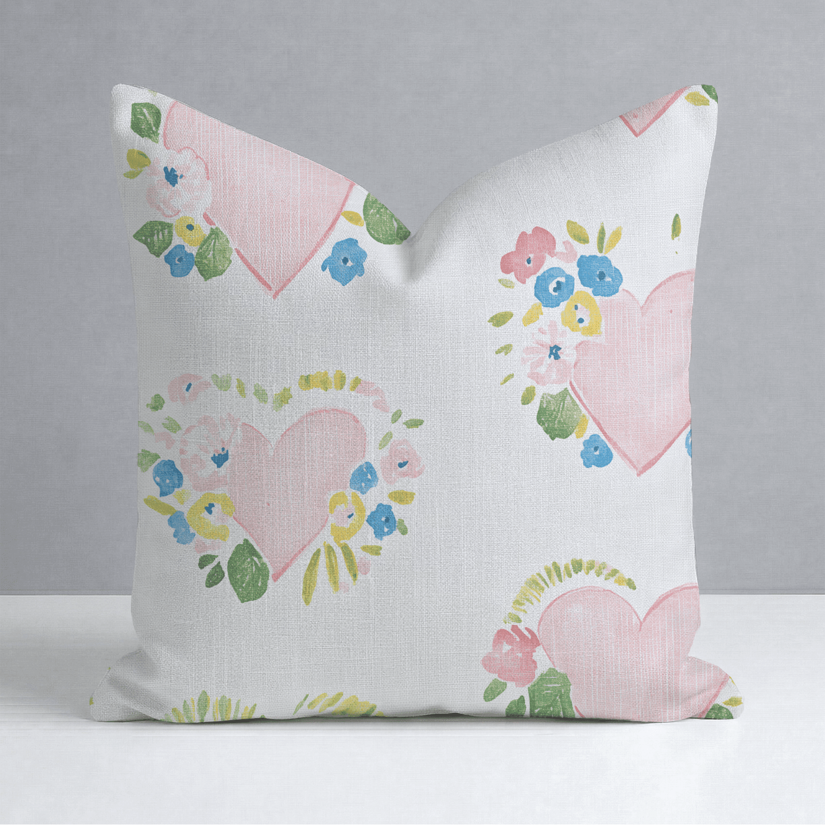 Rosabella Hearts Throw Pillow - Benton Lane Home - Lemon Park