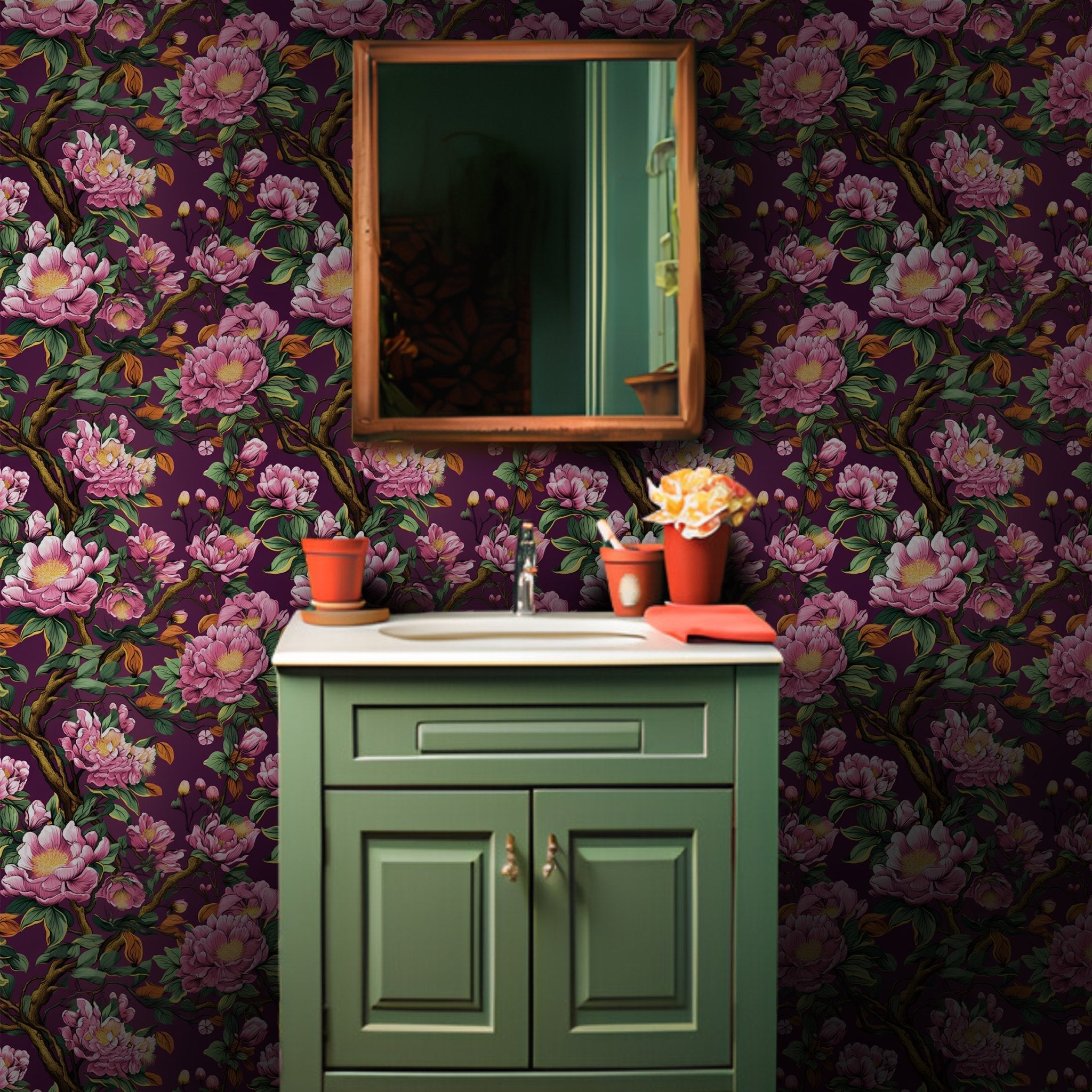 Rosabelle Bloom Wallpaper - Benton Lane Home - Painted Paper