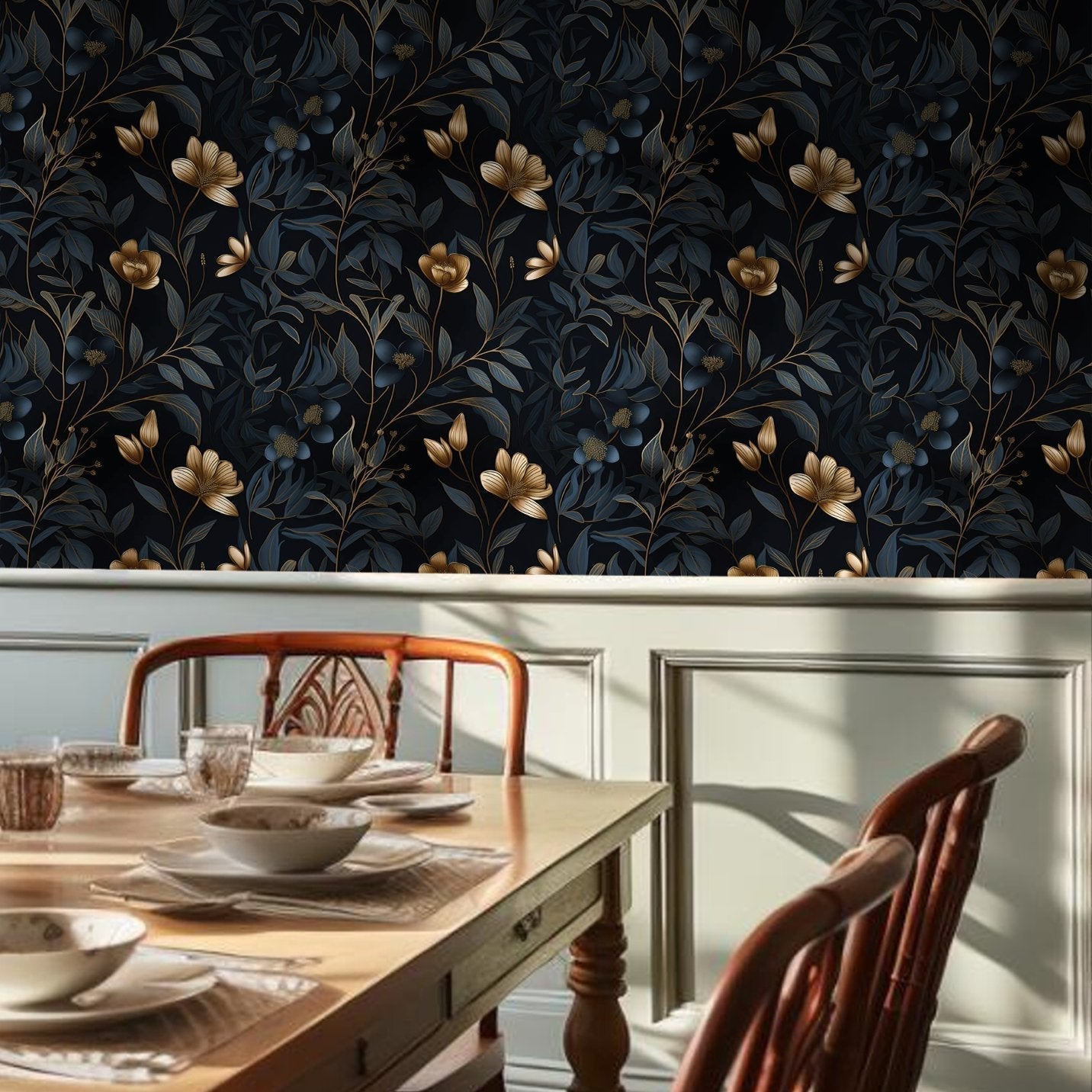 Rosalind Floral Wallpaper - Benton Lane Home - Painted Paper