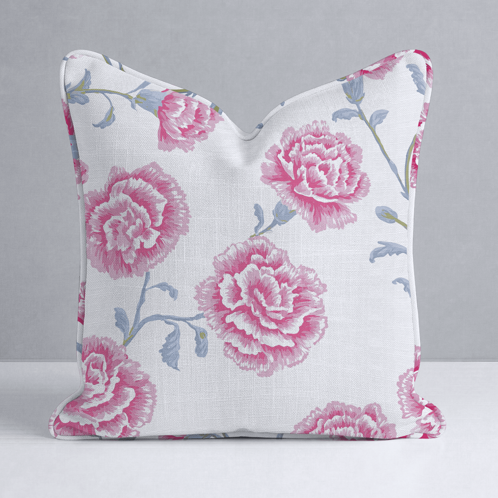 Rose Carnation Throw Pillow - Benton Lane Home - Lemon Park