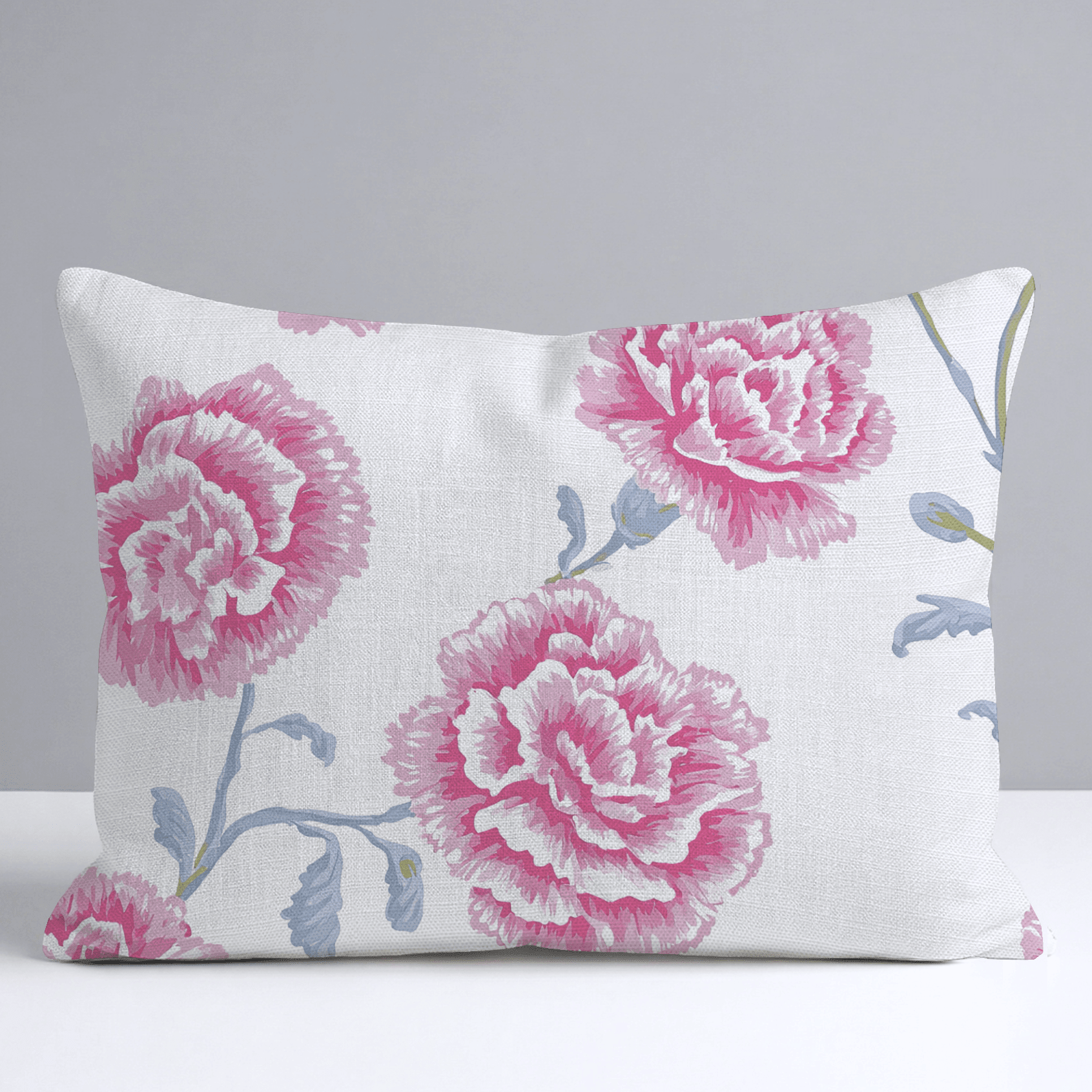 Rose Carnation Throw Pillow - Benton Lane Home - Lemon Park