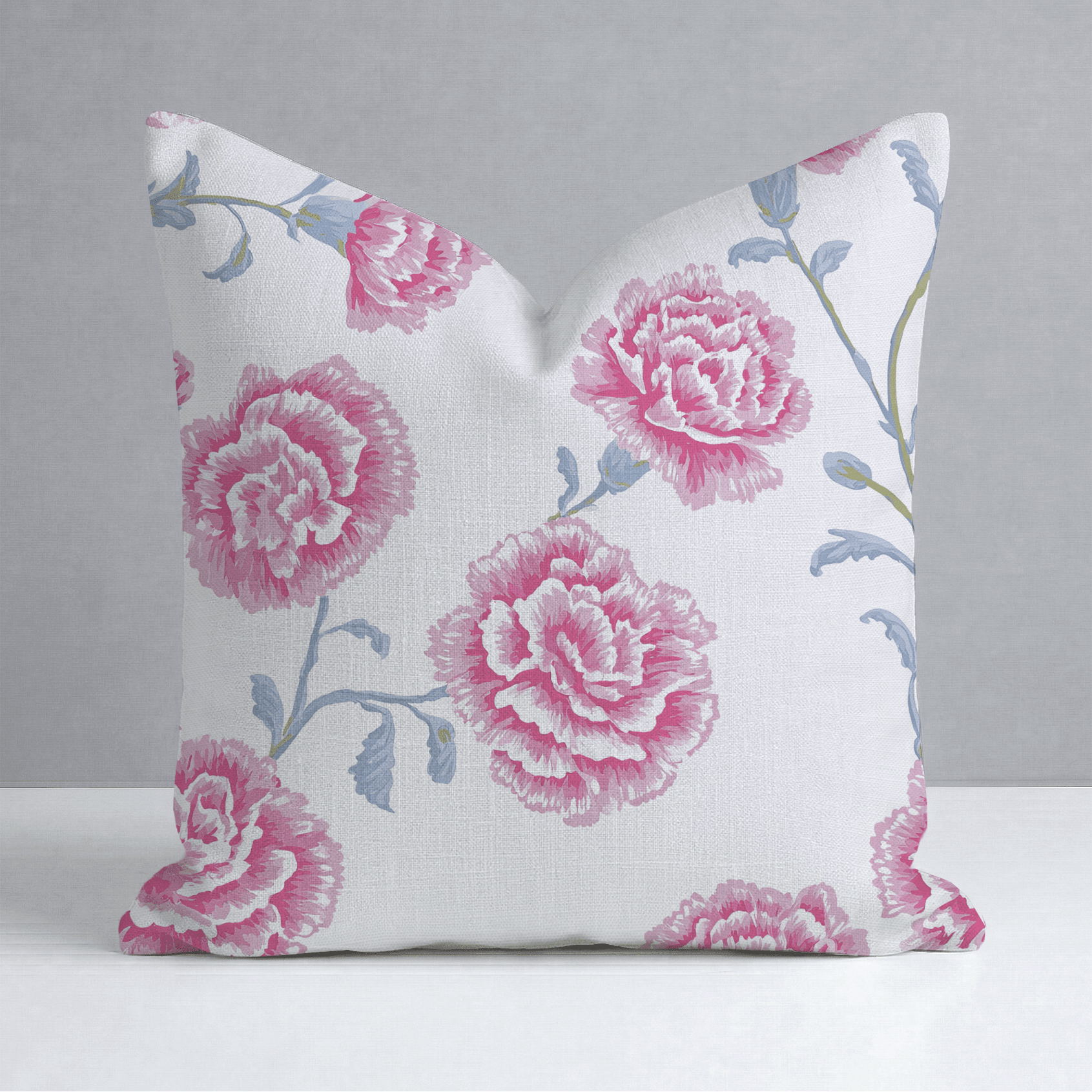 Rose Carnation Throw Pillow - Benton Lane Home - Lemon Park