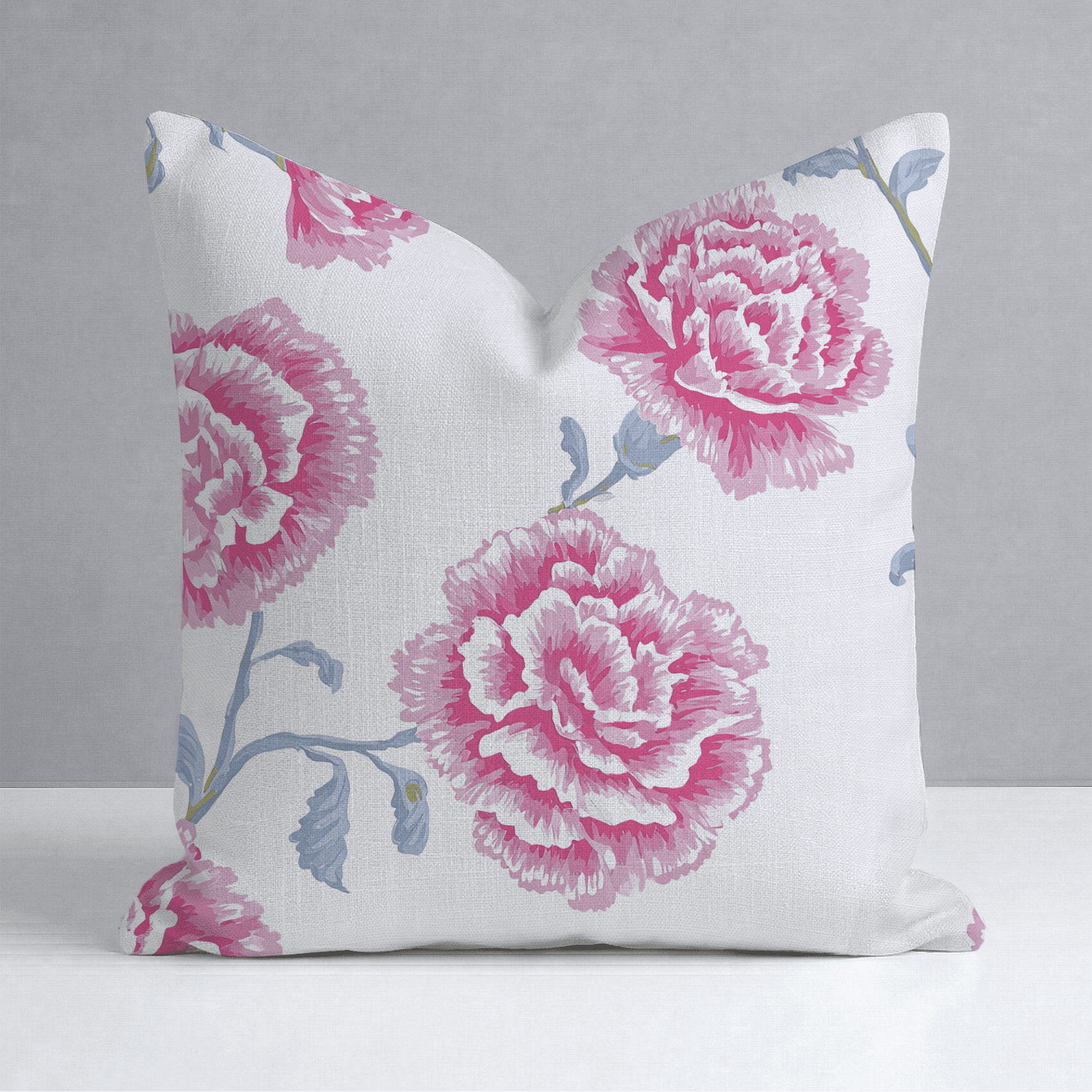 Rose Carnation Throw Pillow - Benton Lane Home - Lemon Park