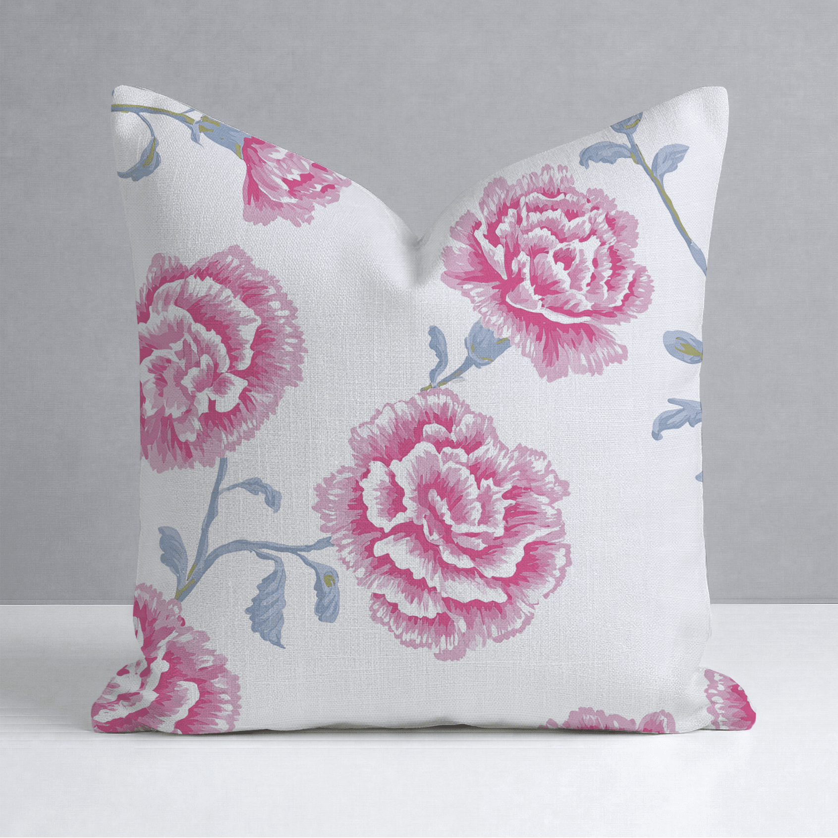 Rose Carnation Throw Pillow - Benton Lane Home - Lemon Park