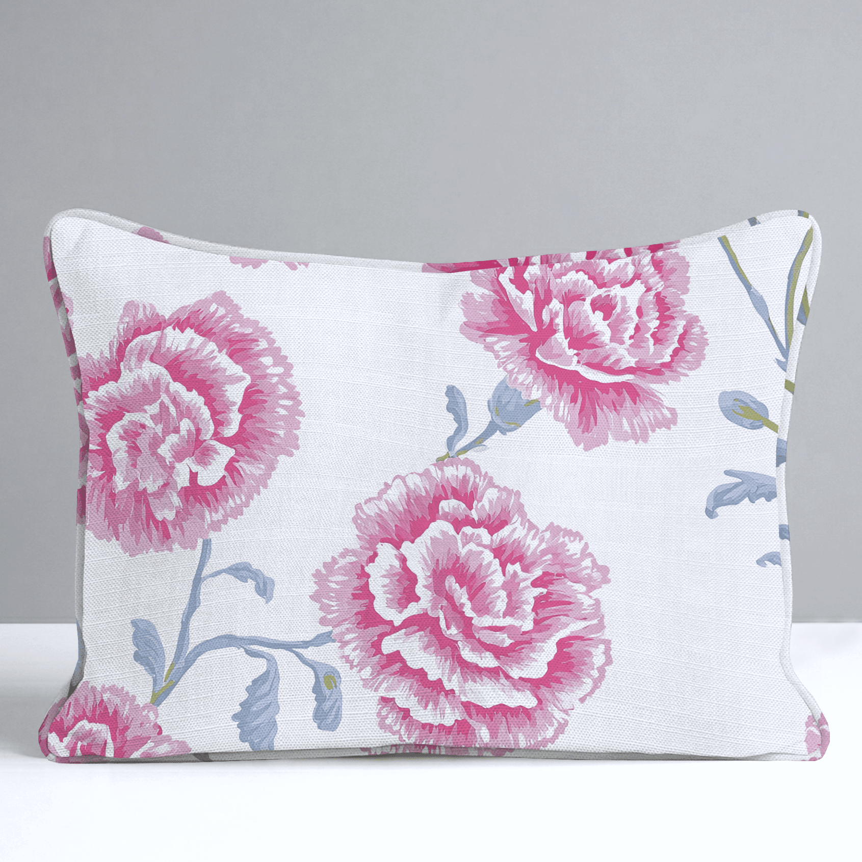 Rose Carnation Throw Pillow - Benton Lane Home - Lemon Park