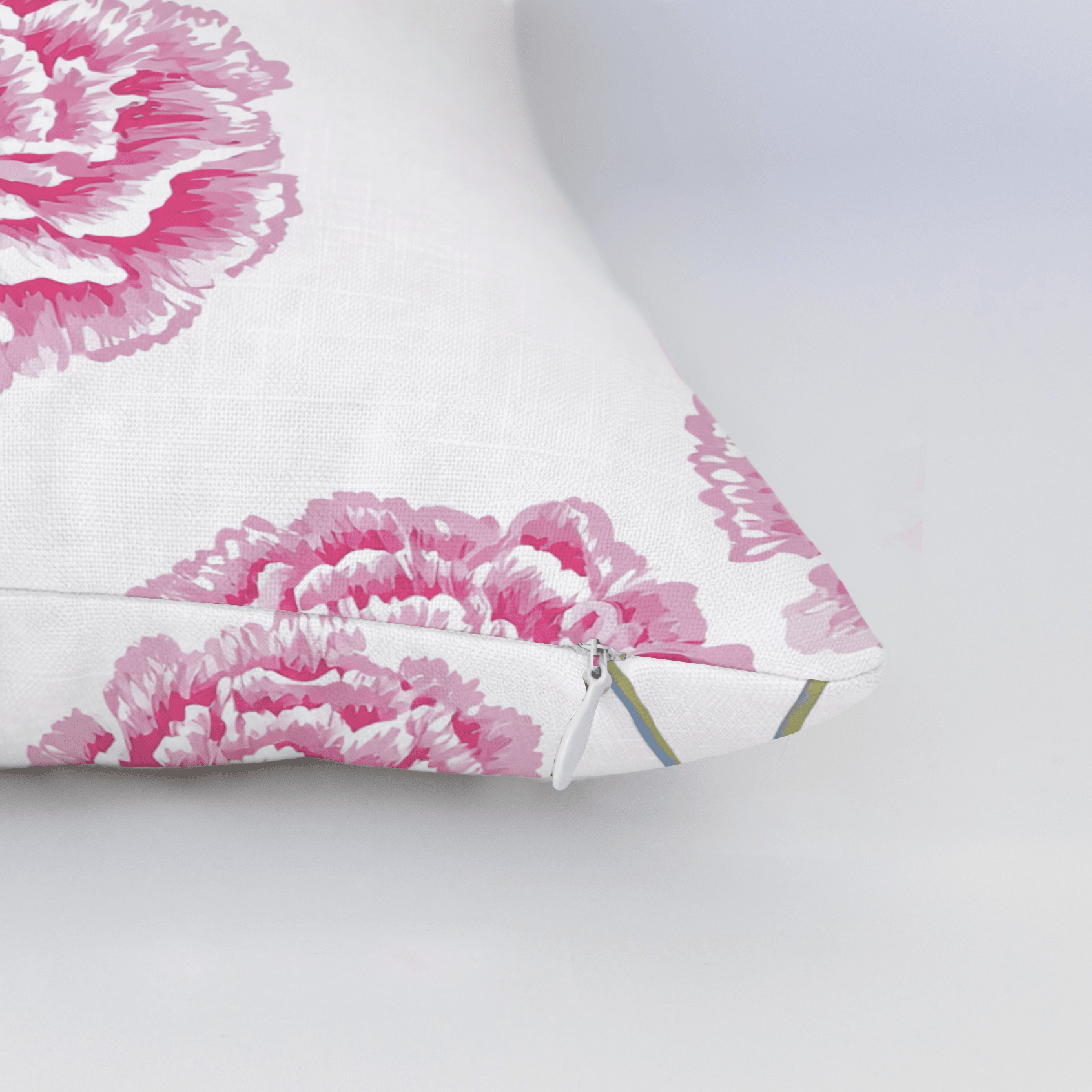 Rose Carnation Throw Pillow - Benton Lane Home - Lemon Park
