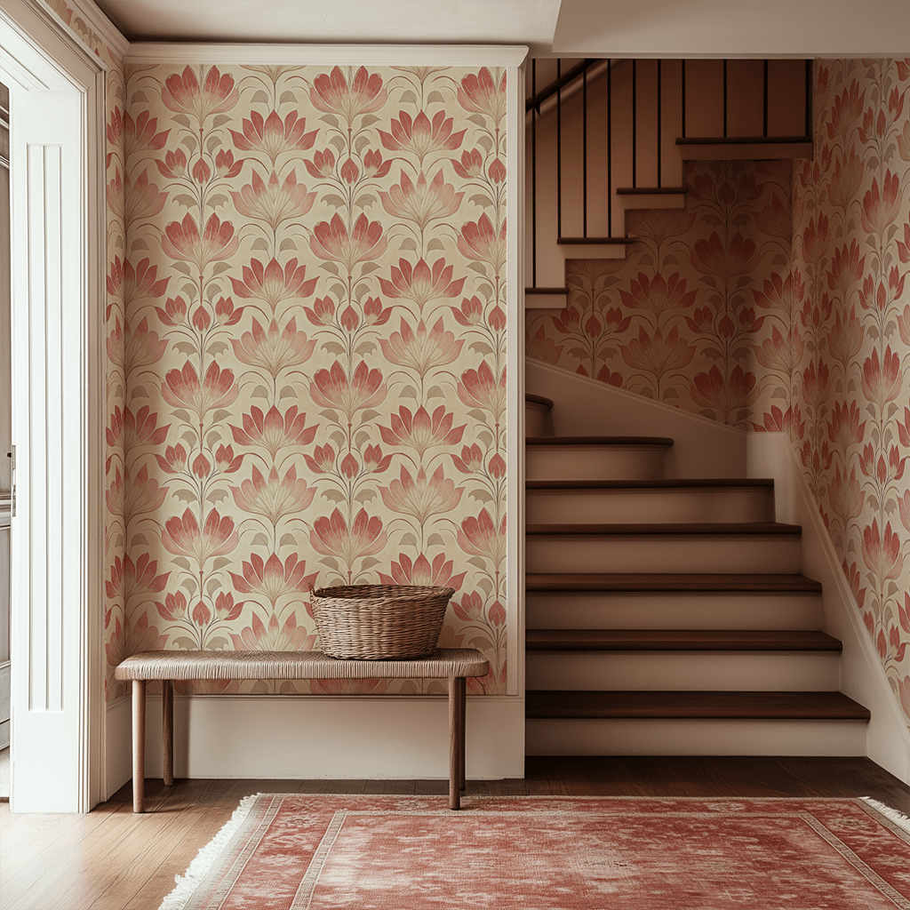 Roselain Wallpaper - Benton Lane Home - Painted Paper