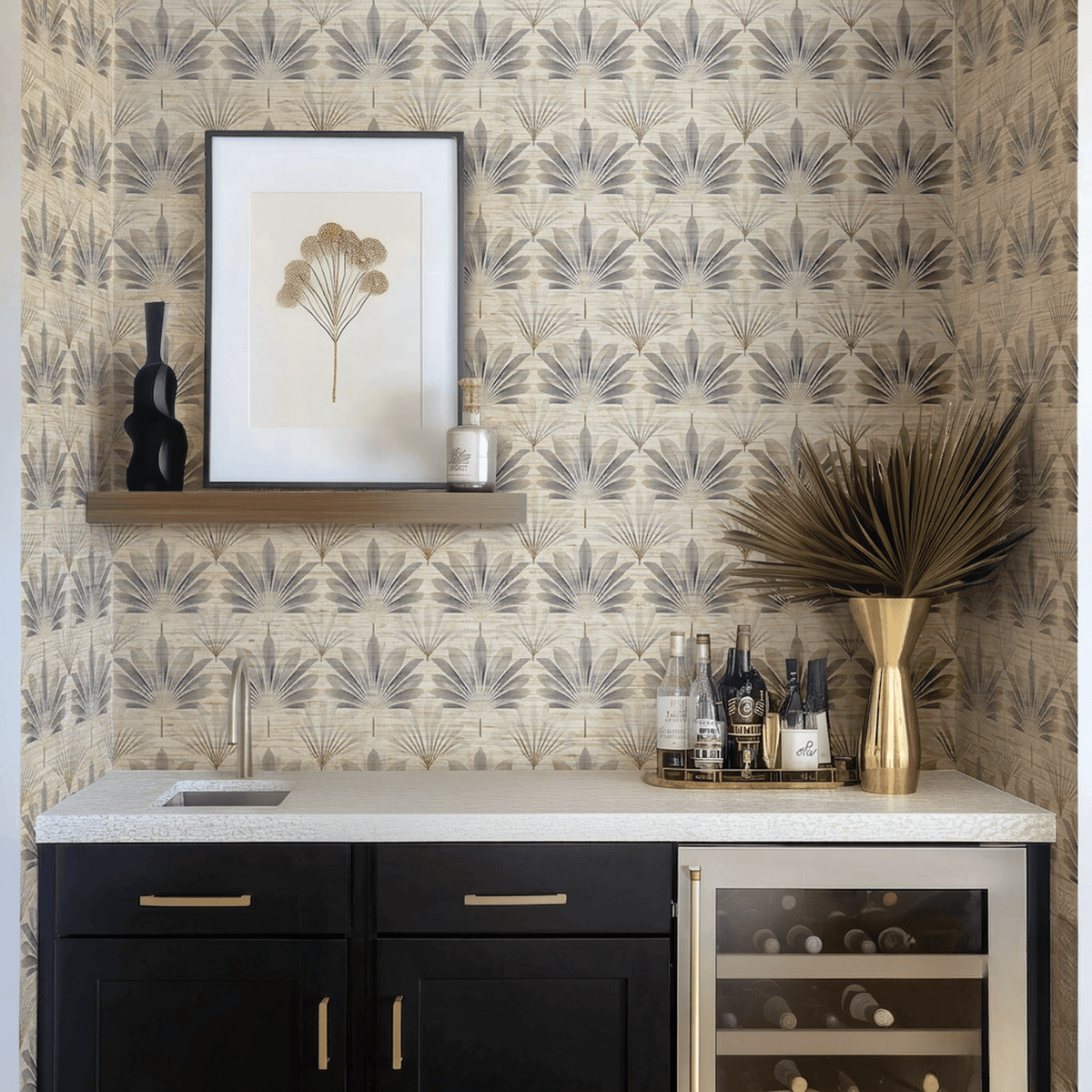 Rosemary Faux Grasscloth Wallpaper - Painted Paper