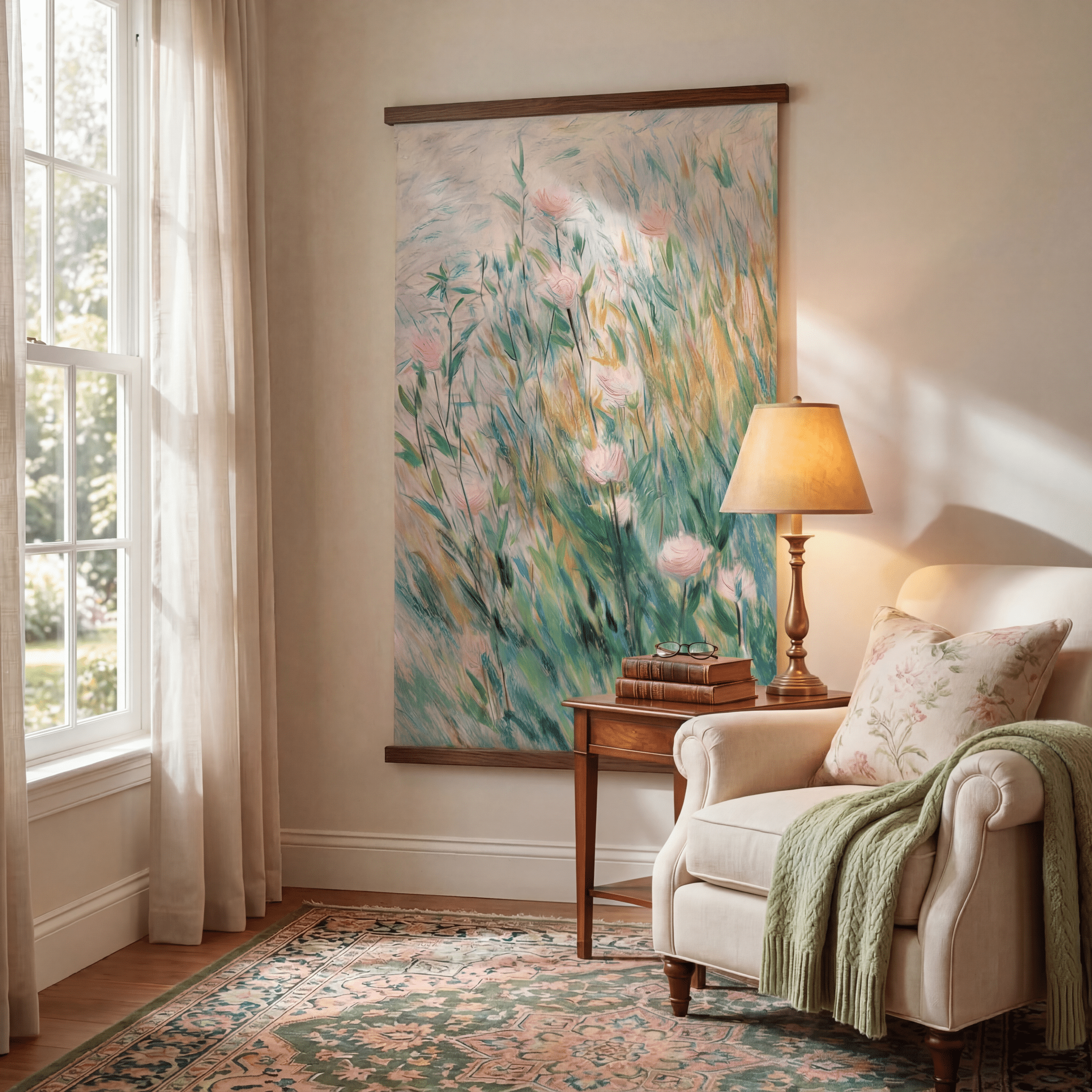 Roses in the Wind - Tapestry - Benton Lane Home - Lemon Park