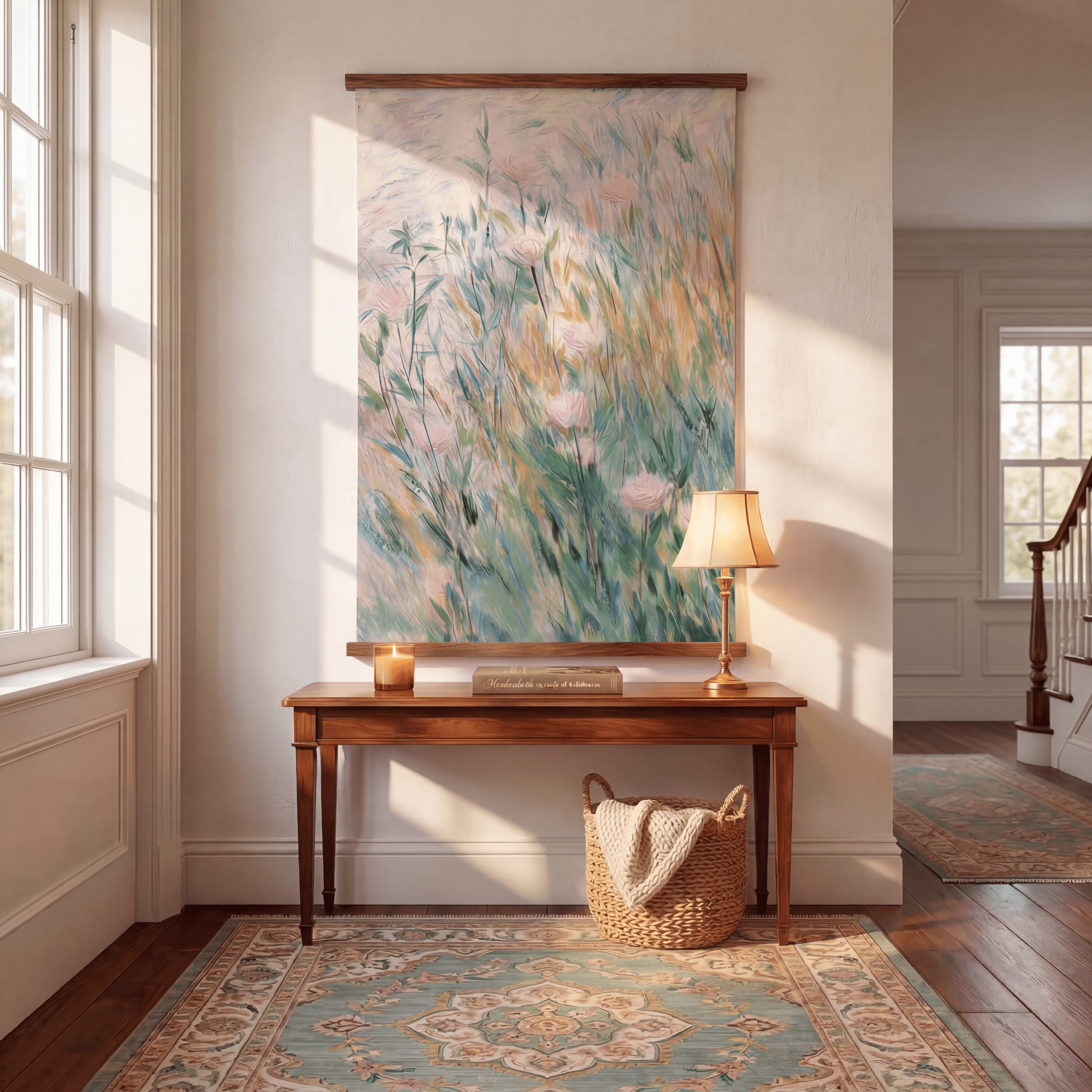 Roses in the Wind - Tapestry - Benton Lane Home - Lemon Park