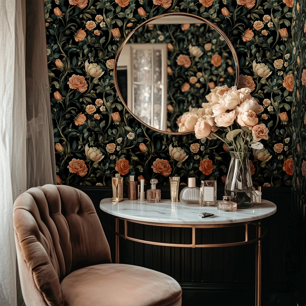 Rosethorn Reverie Wallpaper - Benton Lane Home - Painted Paper