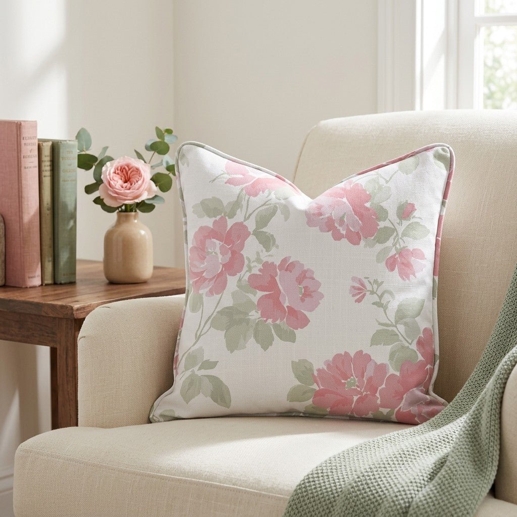 Rosewood Cottage Throw Pillow - Lemon Park