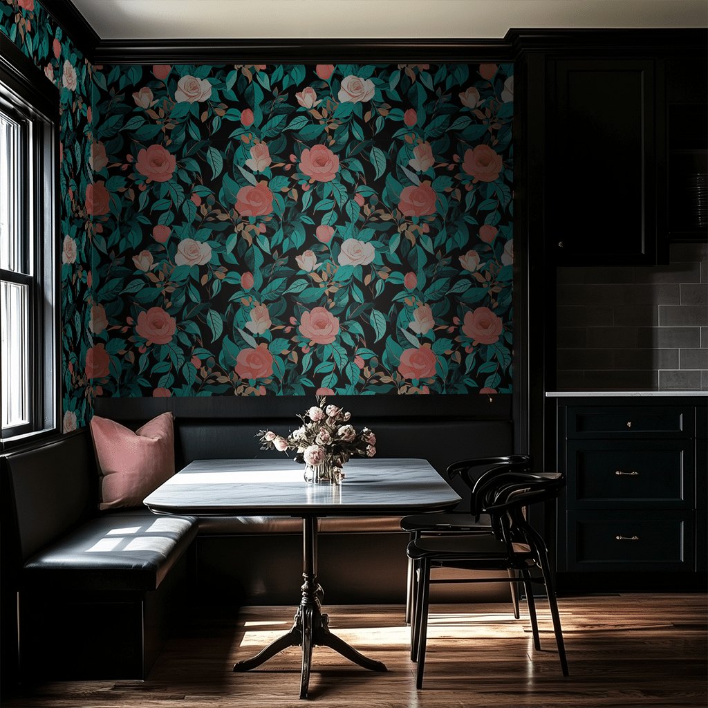 Rosewood Jungle Wallpaper - Benton Lane Home - Painted Paper