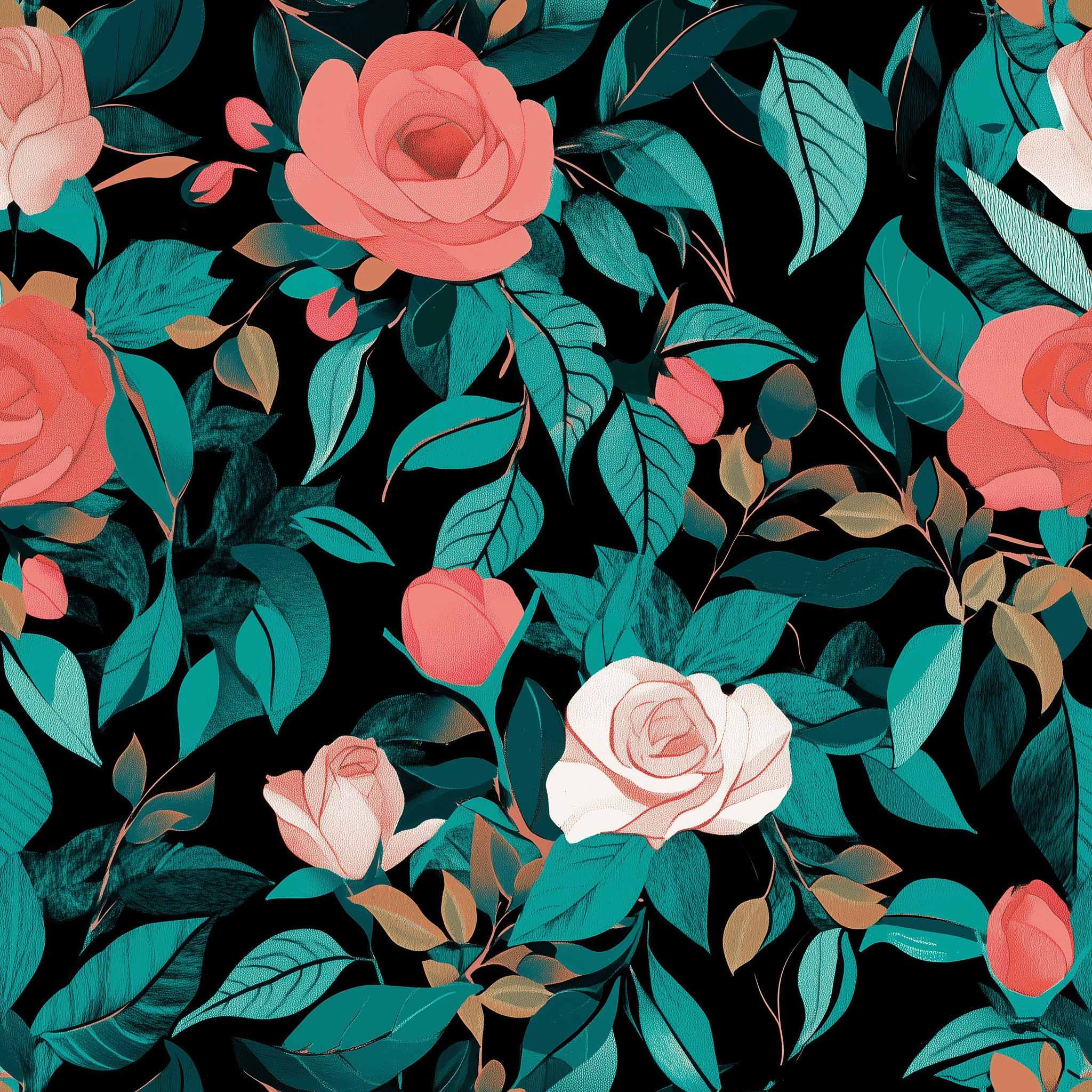 Rosewood Jungle Wallpaper - Benton Lane Home - Painted Paper