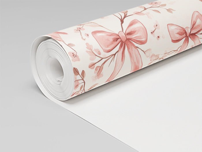 Rosie's Ribbons Wallpaper - Benton Lane Home - Painted Paper