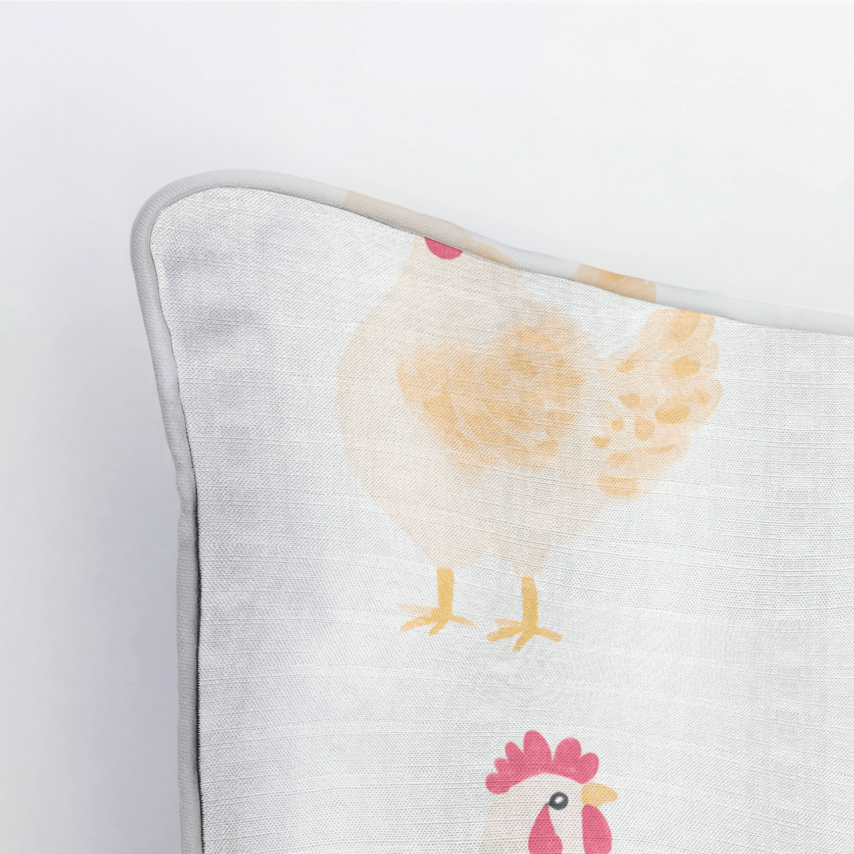 Rosy Roosters Throw Pillow - Benton Lane Home - Lemon Park