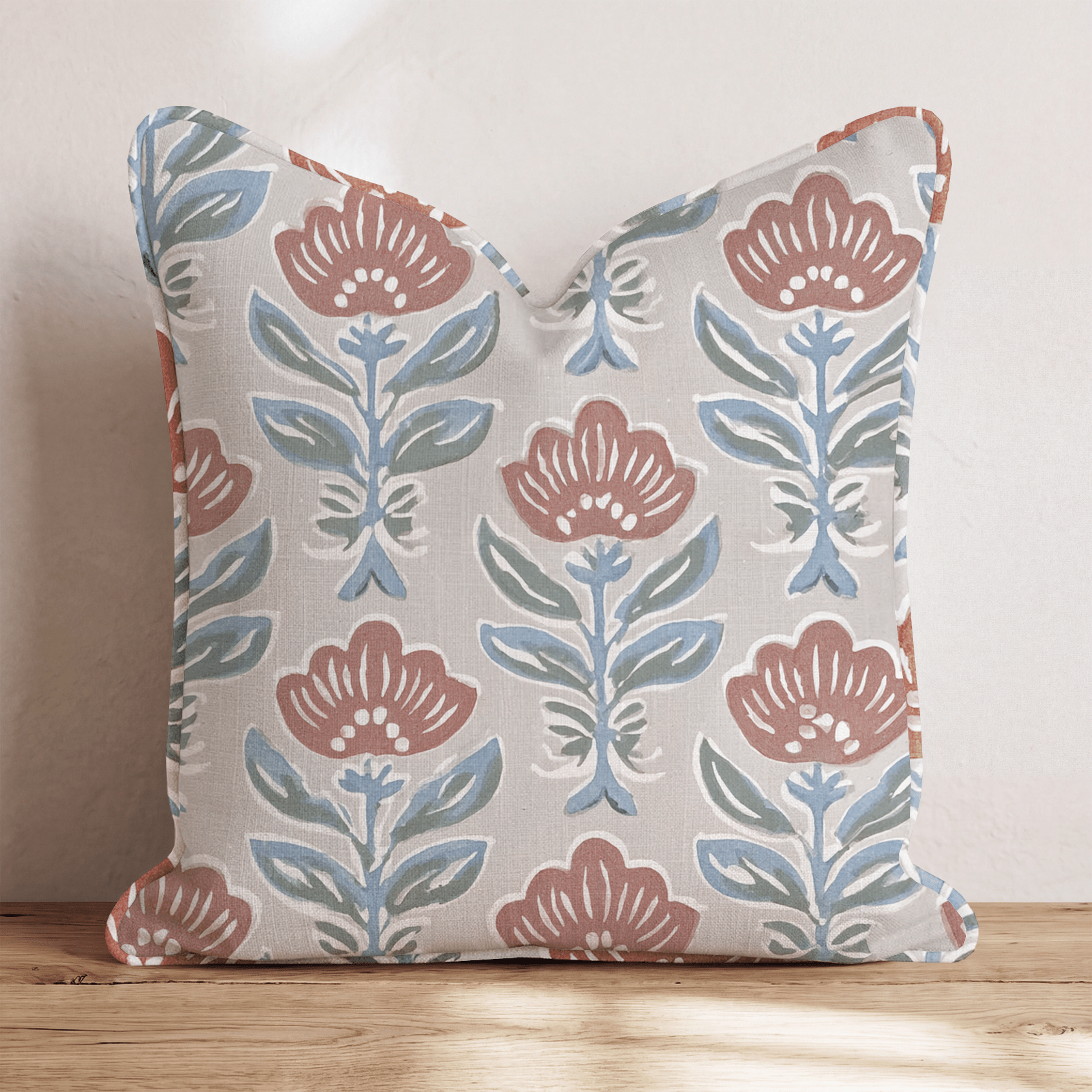 Rouge Bloom Throw Pillow - Benton Lane Home - Hillcroft Home
