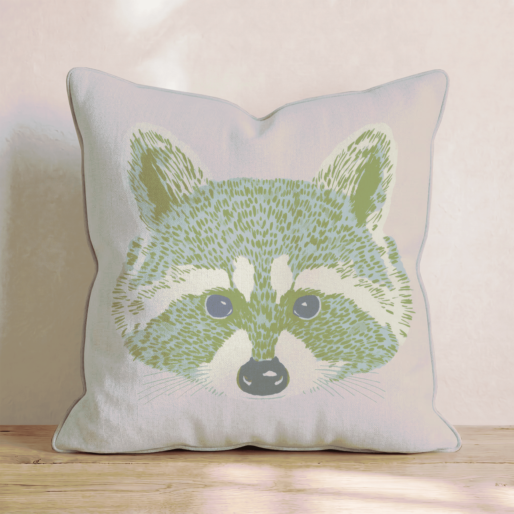 Rowdy Raccoon Throw Pillow - Benton Lane Home - Hillcroft Home