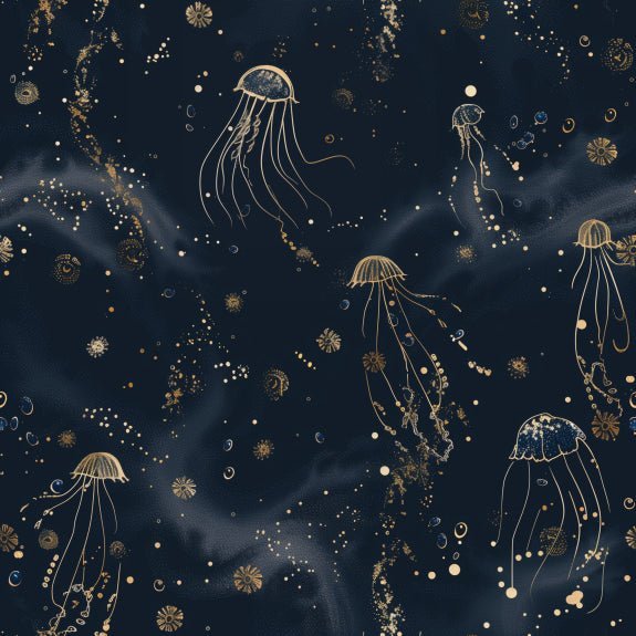 Roxanna Deep Sea Wallpaper - Benton Lane Home - Painted Paper