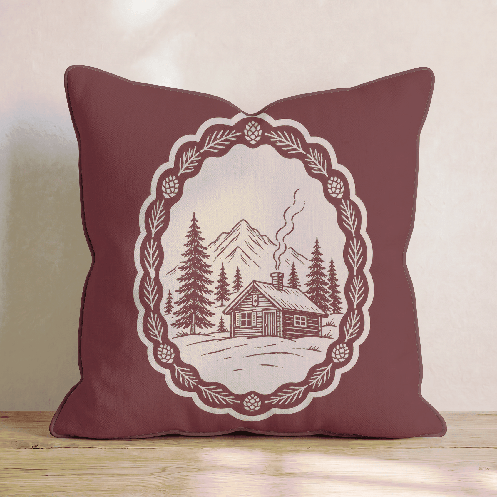 Rustic Cabin Throw Pillow - Benton Lane Home - Hillcroft Home