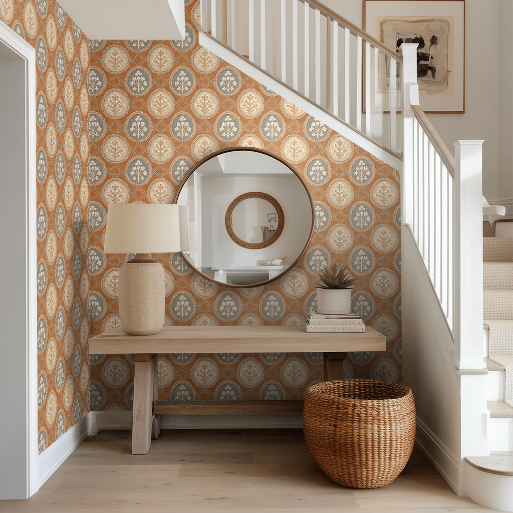 Rustic Medallion Wallpaper - Benton Lane Home - Painted Paper