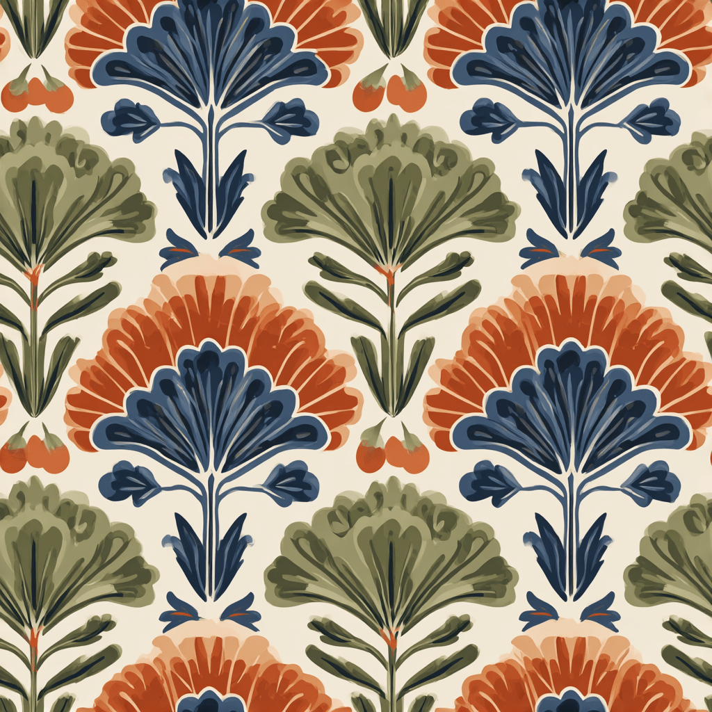 Rustleaf Fan Wallpaper - Benton Lane Home - Painted Paper