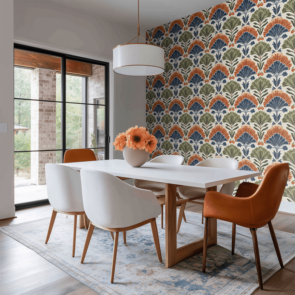 Rustleaf Fan Wallpaper - Benton Lane Home - Painted Paper