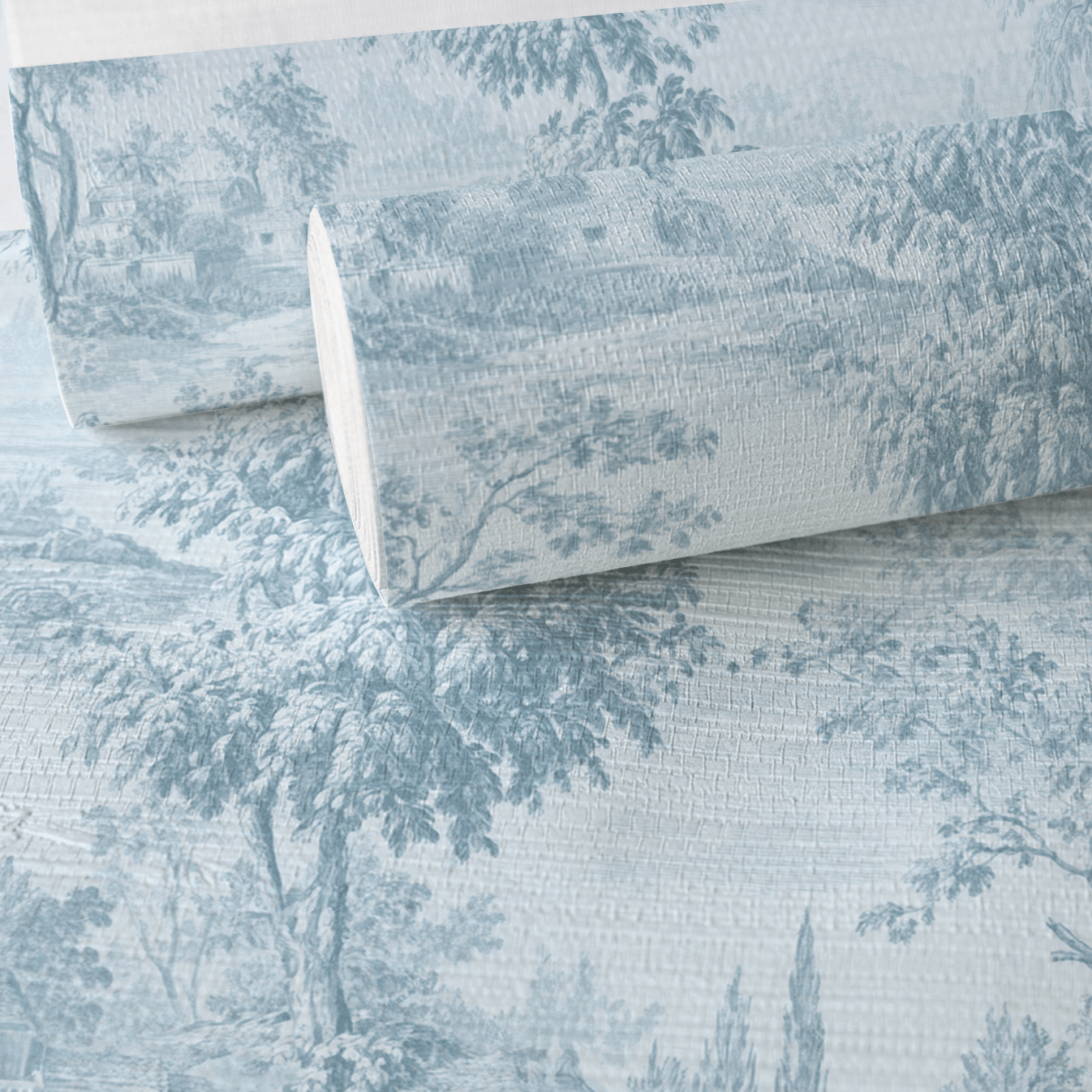 Ruthie Toile Faux Grasscloth Wallpaper - Painted Paper