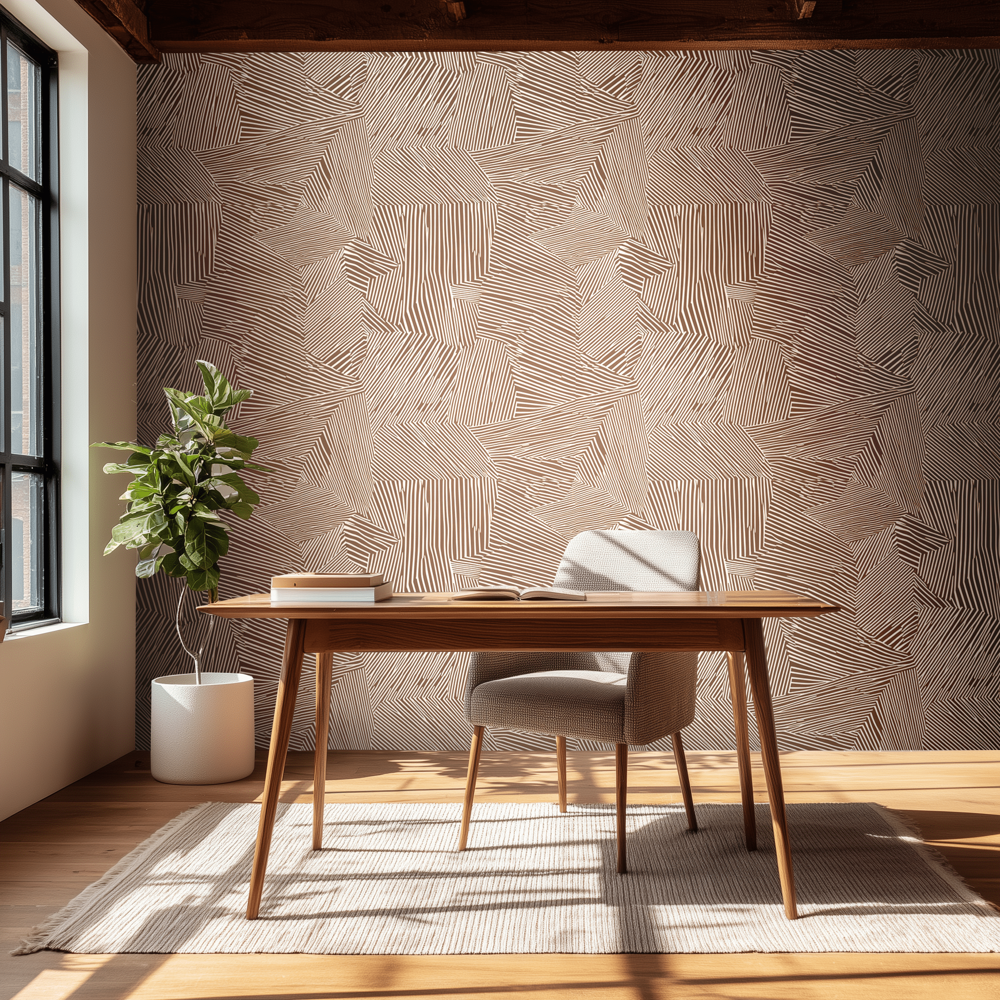 Sable Abstract Wallpaper - Benton Lane Home - Painted Paper