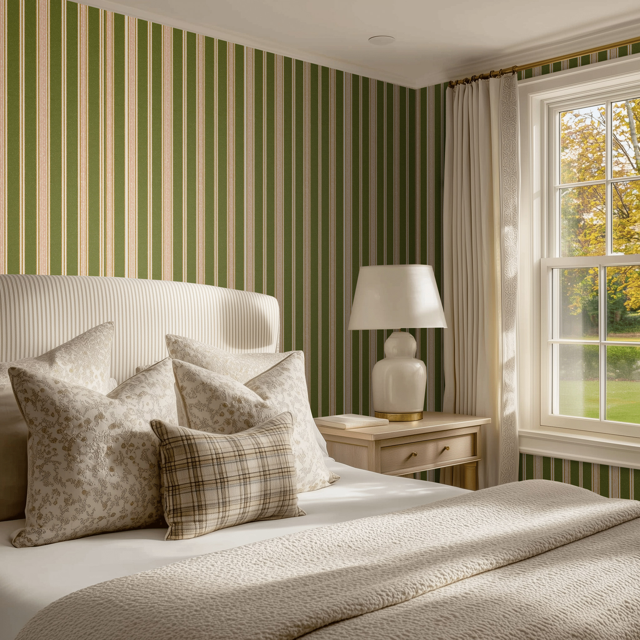 Saddle Stripe Wallpaper - Benton Lane Home - Painted Paper