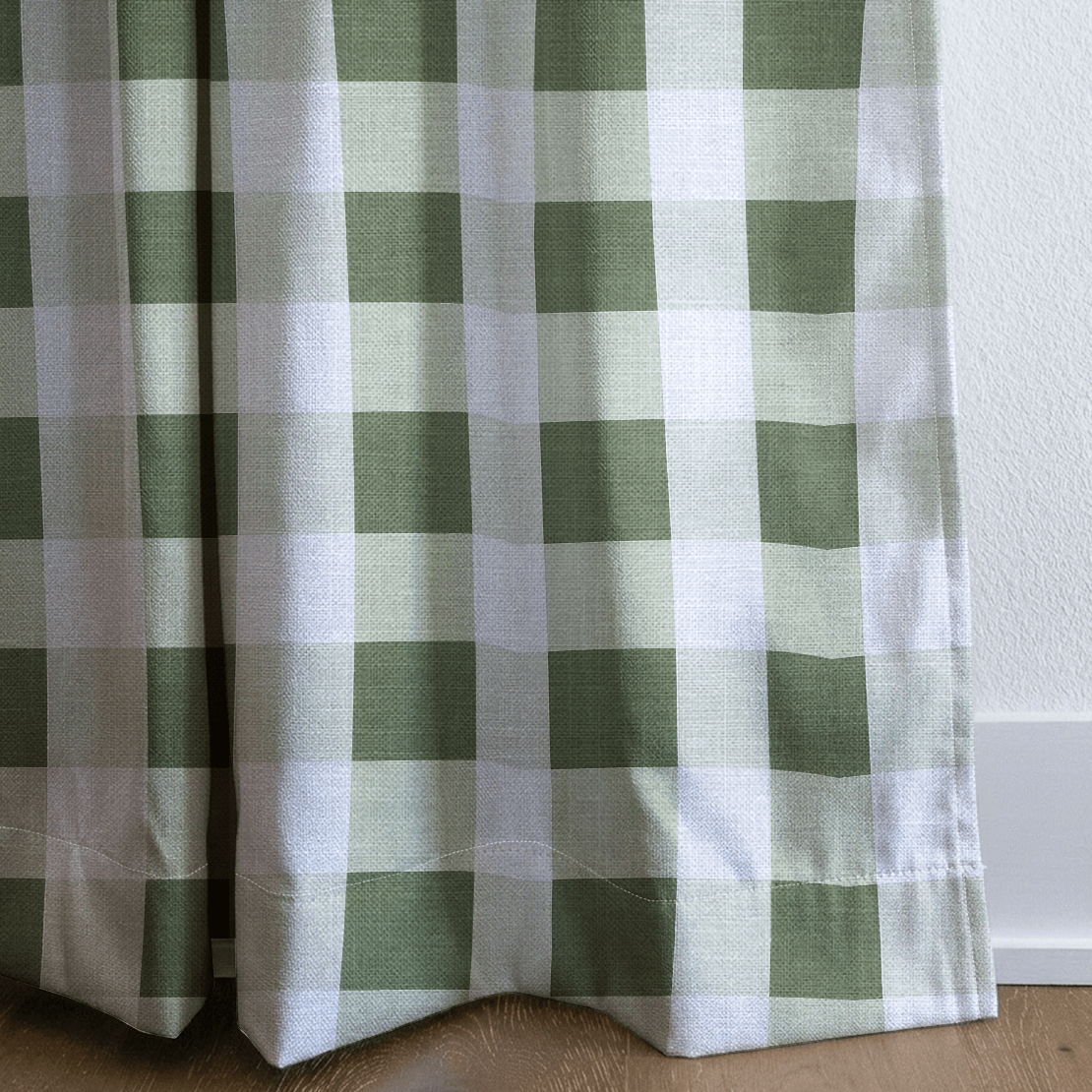 Sage Gingham - Drapery - Lemon Park