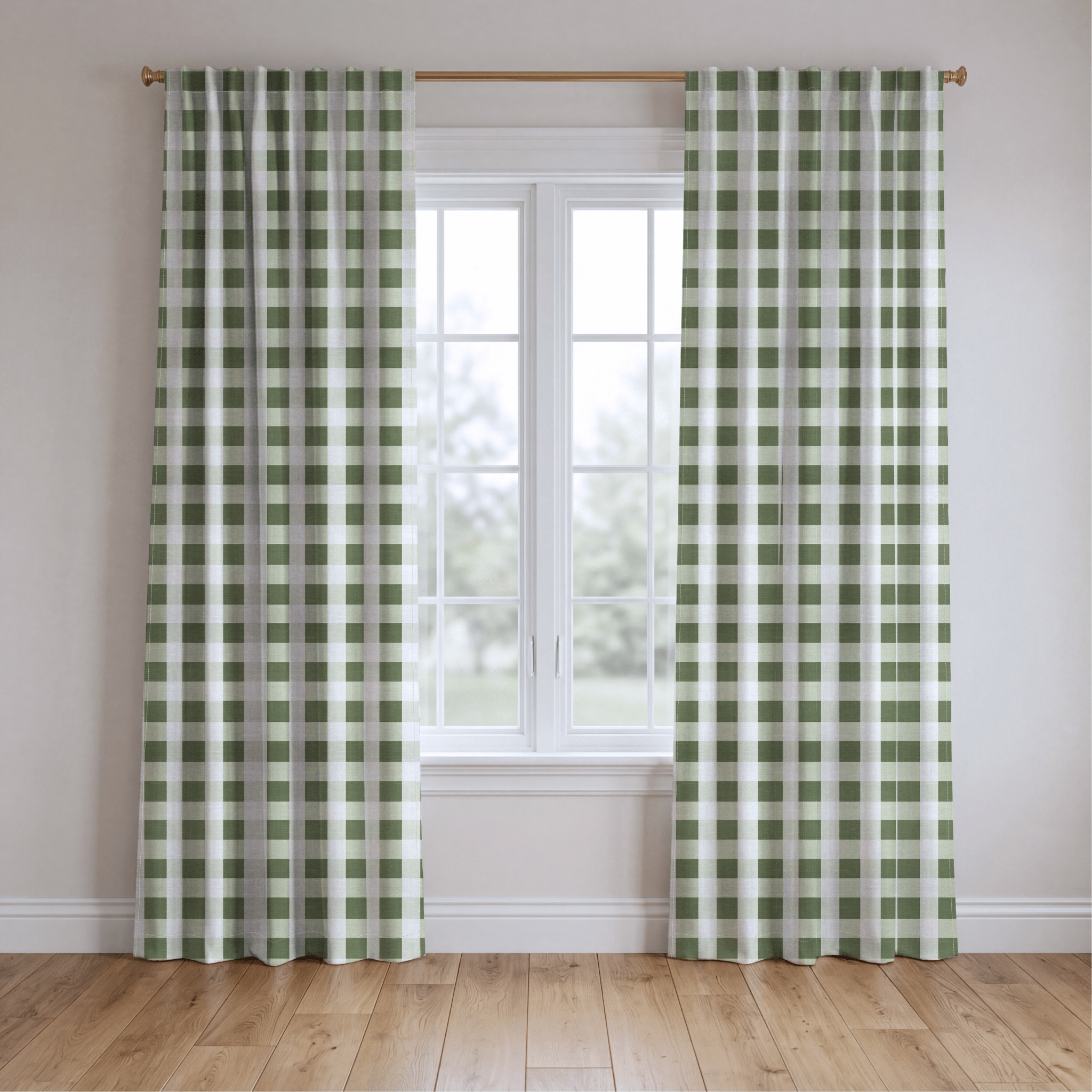 Sage Gingham - Drapery - Lemon Park