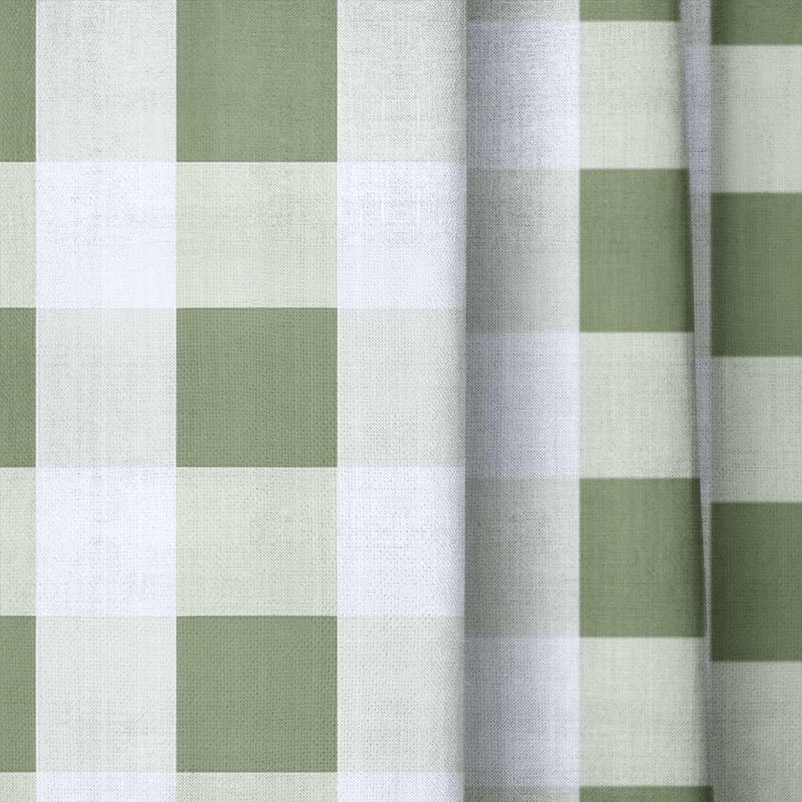 Sage Gingham - Drapery - Lemon Park