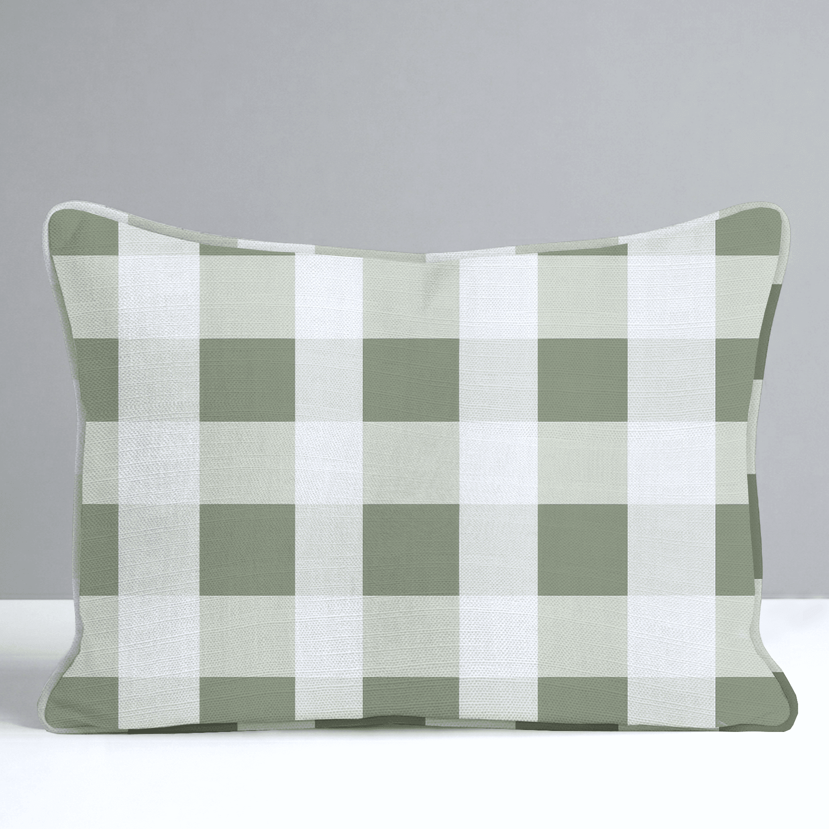 Sage Gingham Throw Pillow - Benton Lane Home - Lemon Park