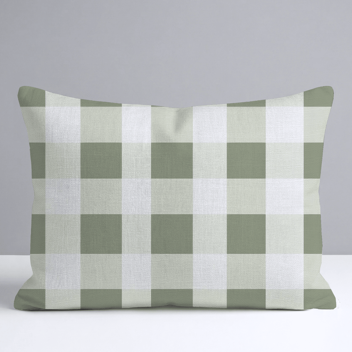 Sage Gingham Throw Pillow - Lemon Park