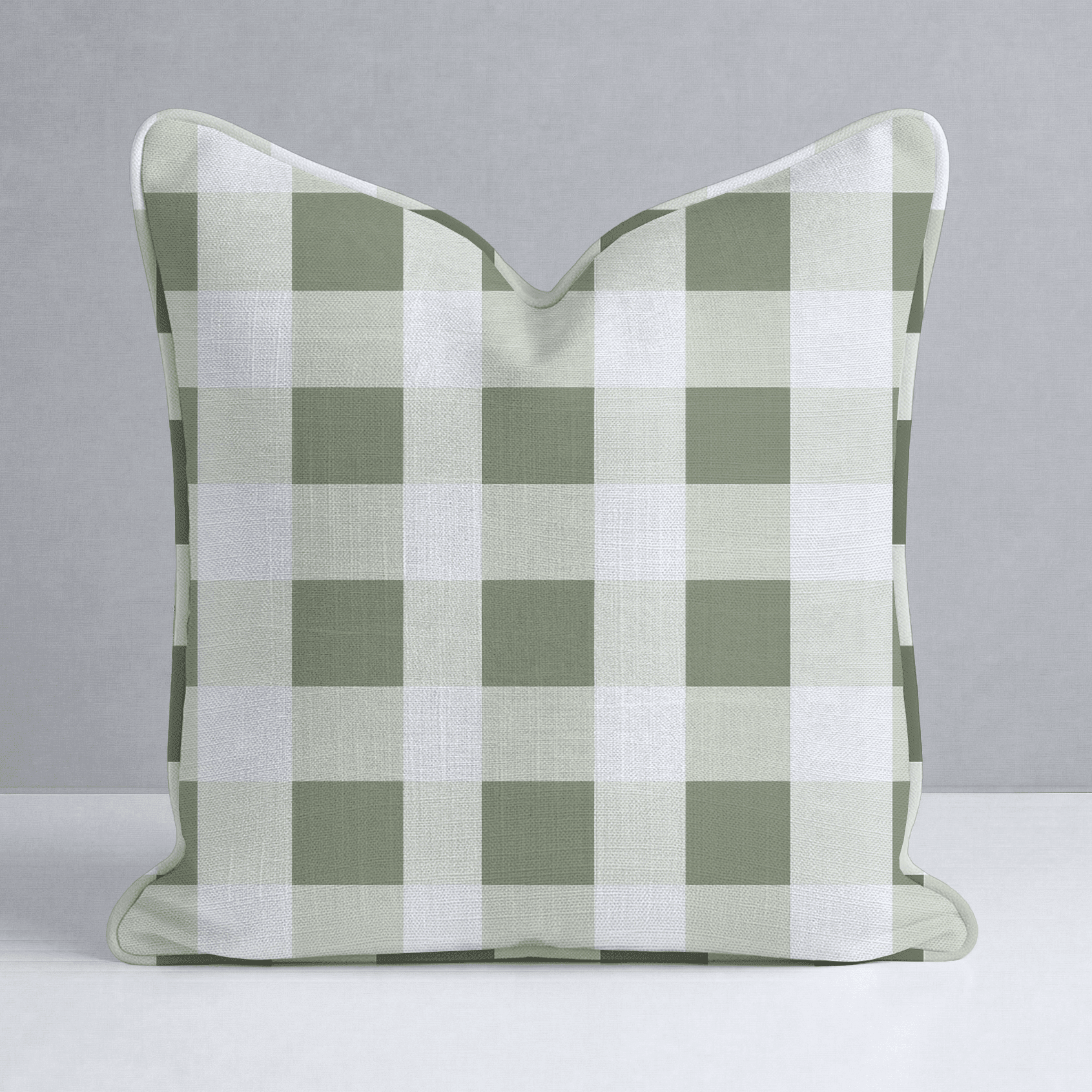 Sage Gingham Throw Pillow - Benton Lane Home - Lemon Park