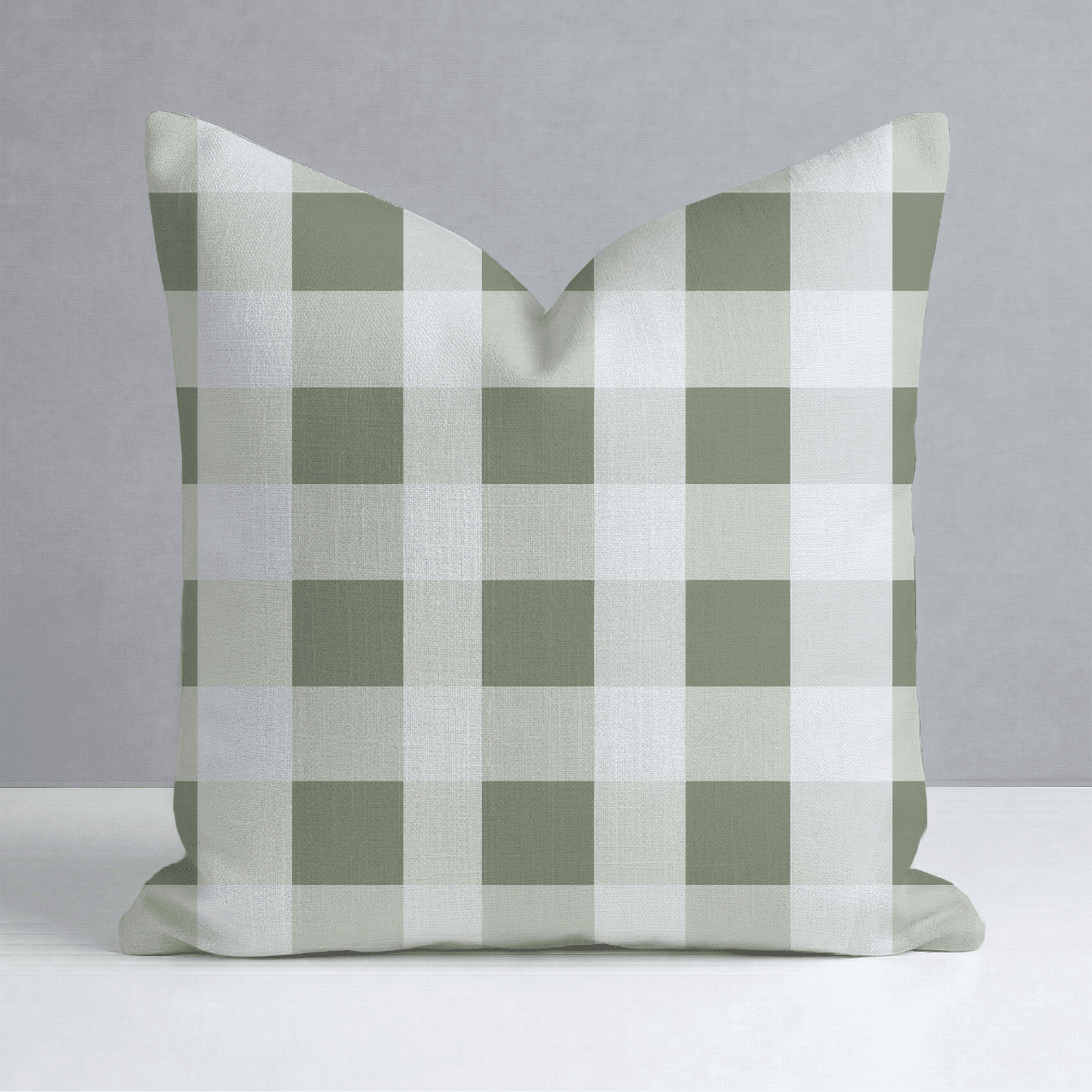 Sage Gingham Throw Pillow - Benton Lane Home - Lemon Park