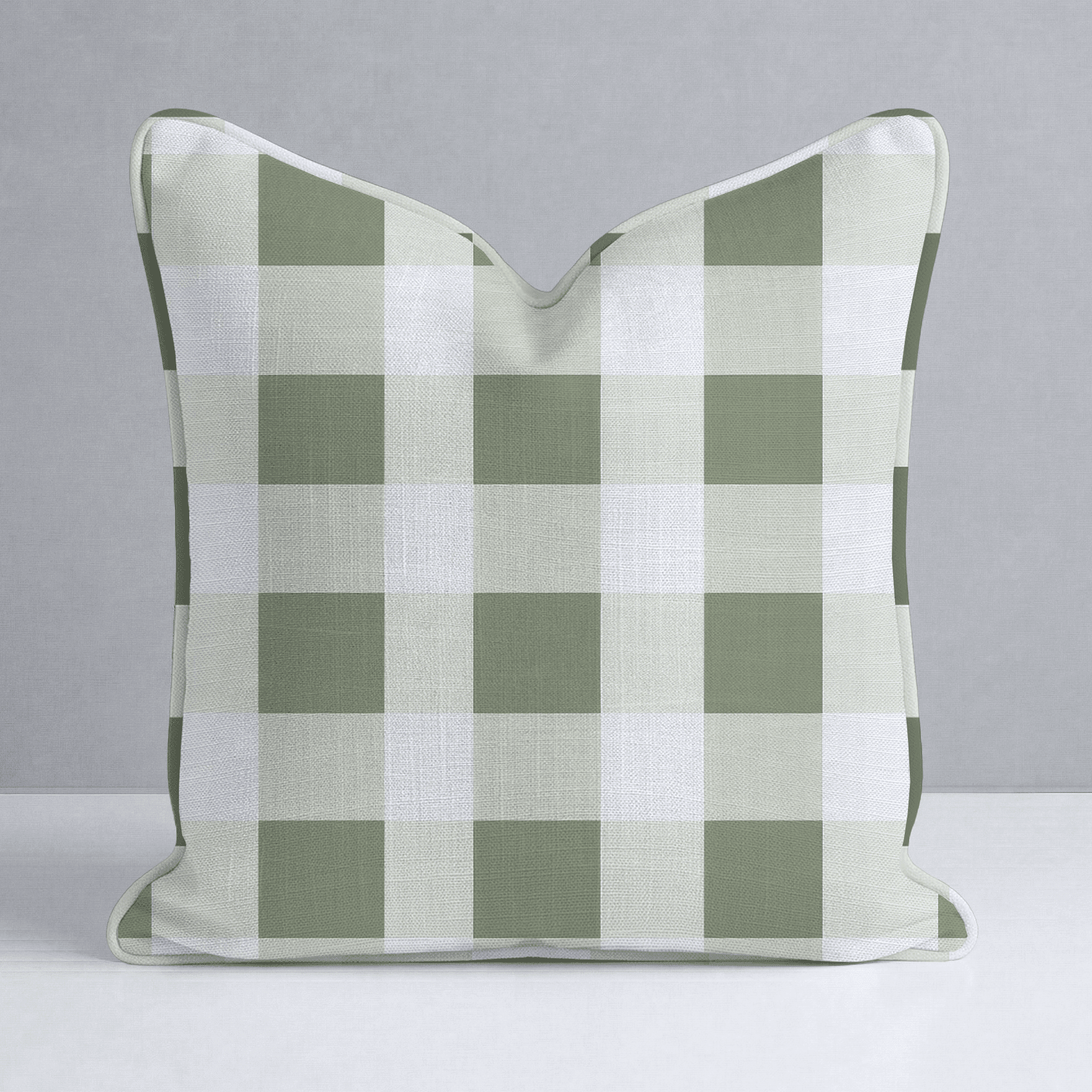 Sage Gingham Throw Pillow - Benton Lane Home - Lemon Park
