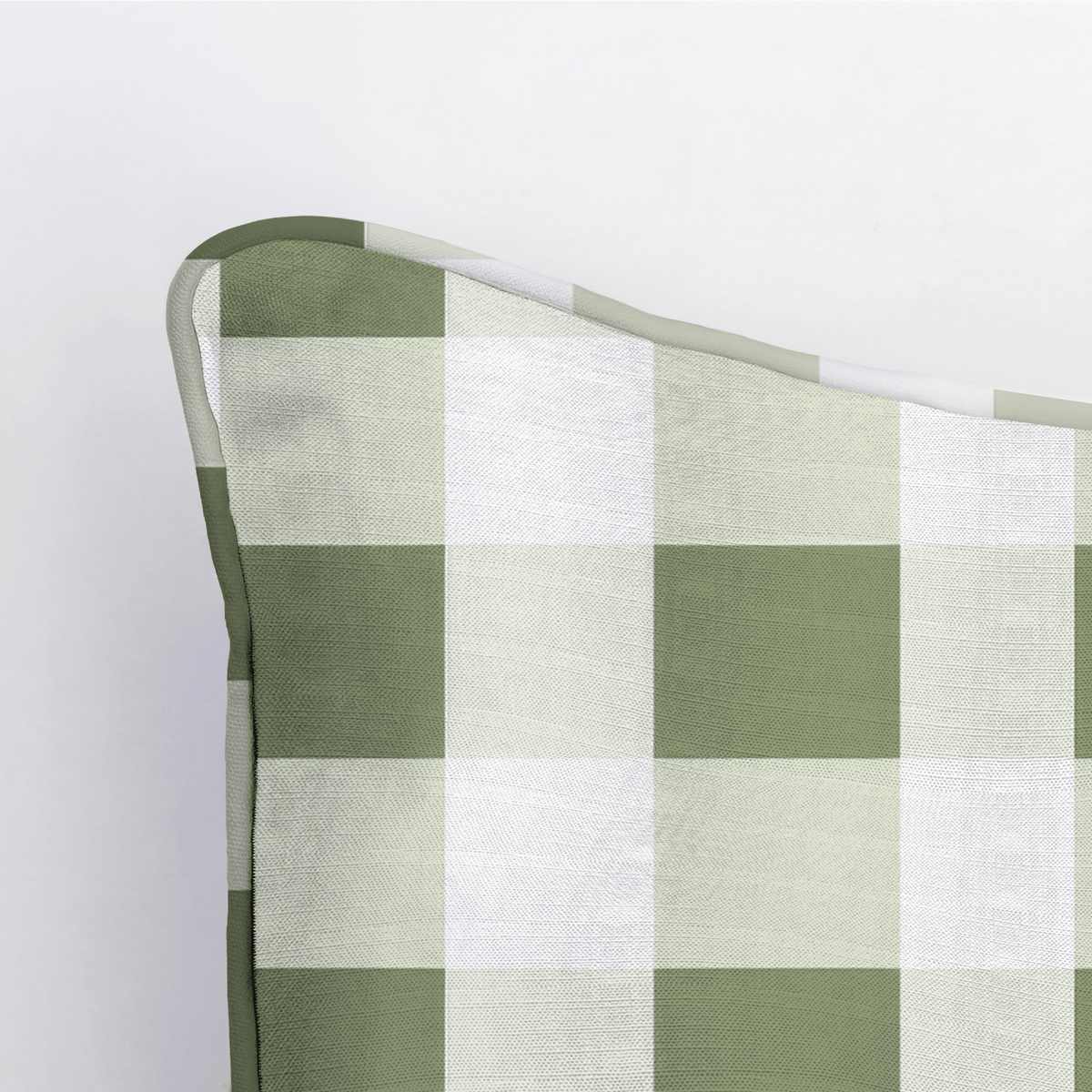 Sage Gingham Throw Pillow - Lemon Park