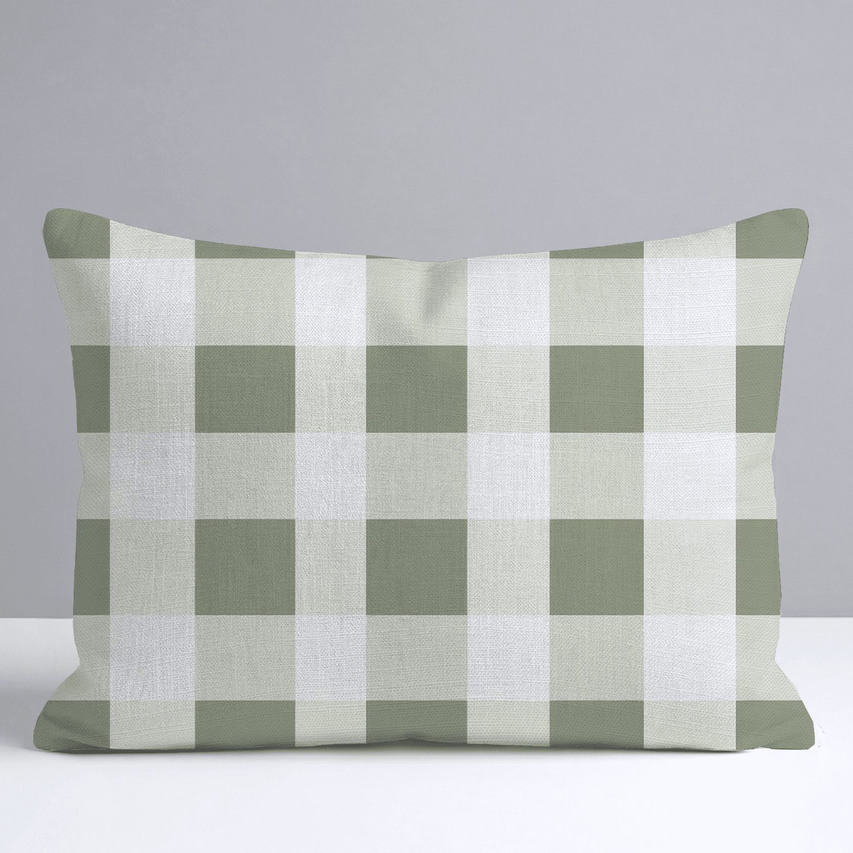 Sage Gingham Throw Pillow - Benton Lane Home - Lemon Park
