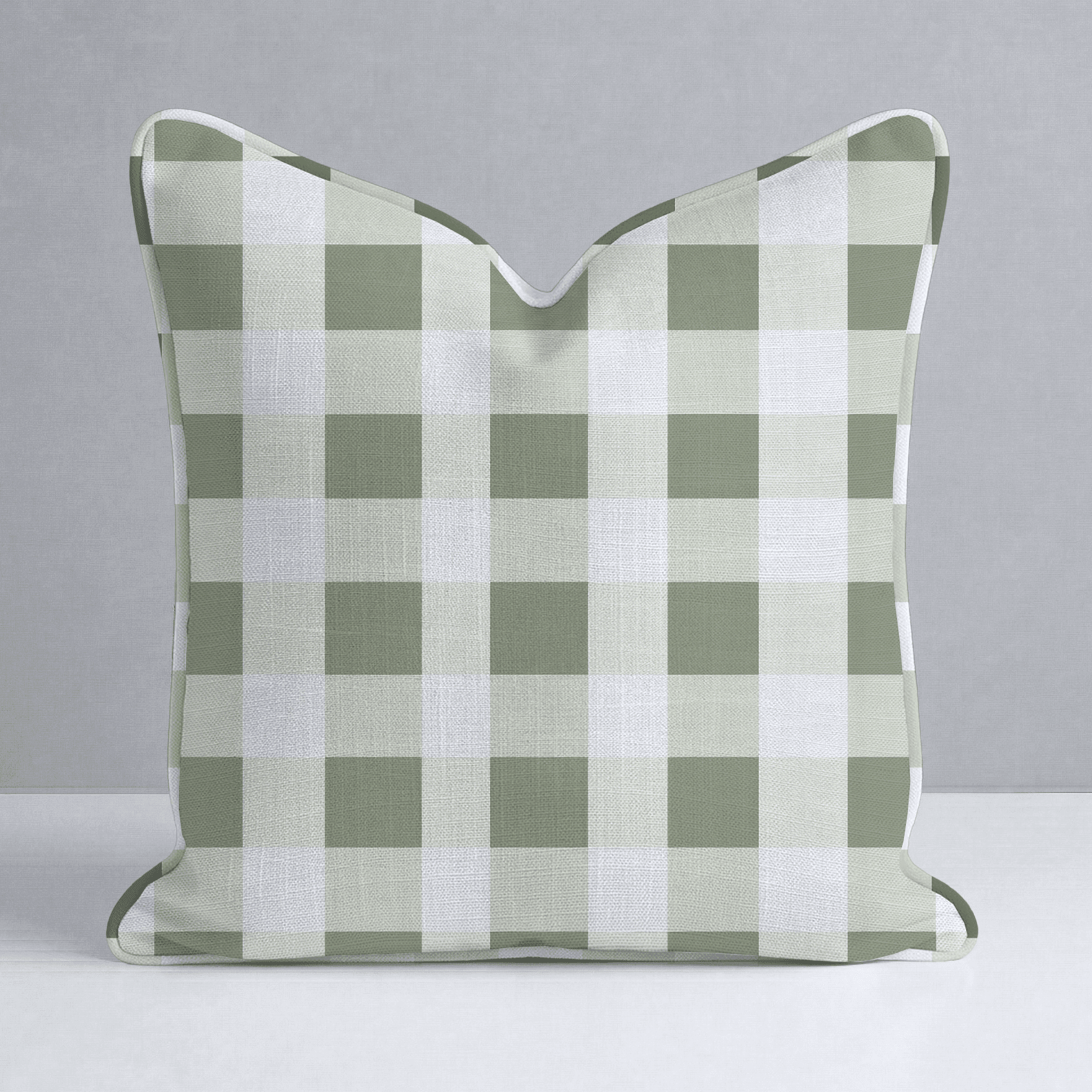 Sage Gingham Throw Pillow - Benton Lane Home - Lemon Park