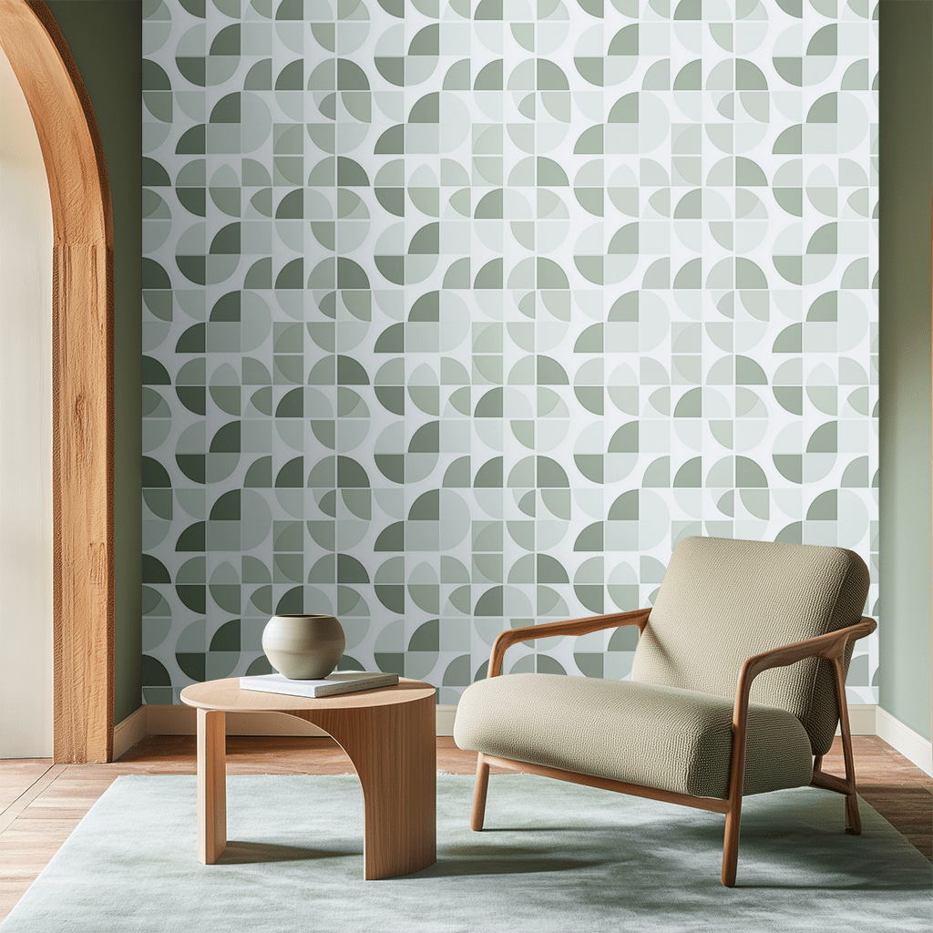 Sage Rhythm Wallpaper - Benton Lane Home - Painted Paper