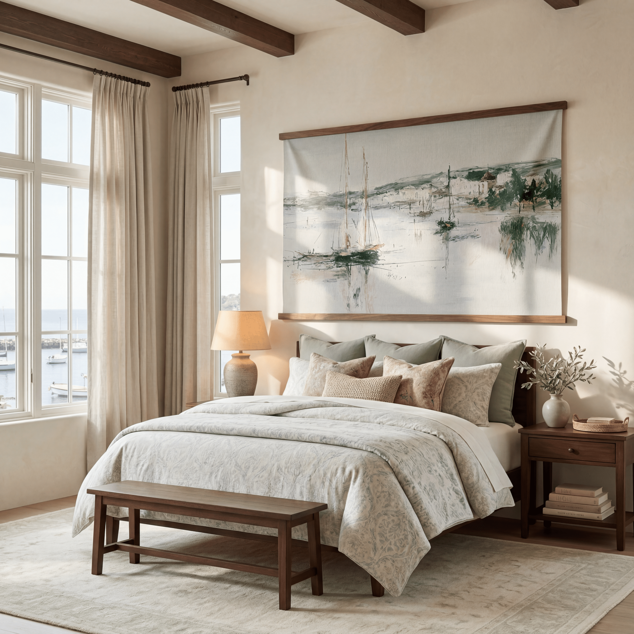 Sail in the Bay - Tapestry - Benton Lane Home - Lemon Park