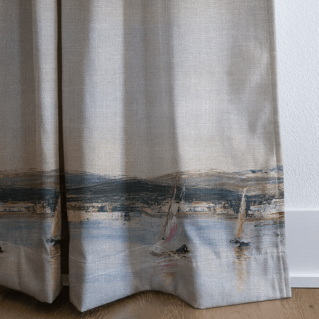 Sailboat - Drapery - Benton Lane Home - Lemon Park