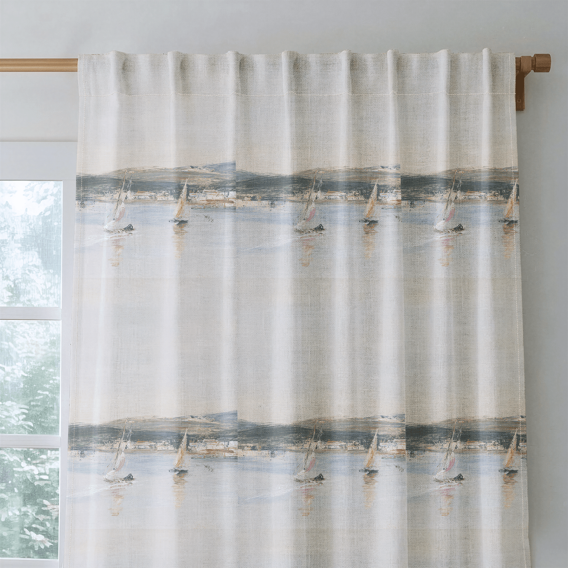 Sailboat - Drapery - Benton Lane Home - Lemon Park