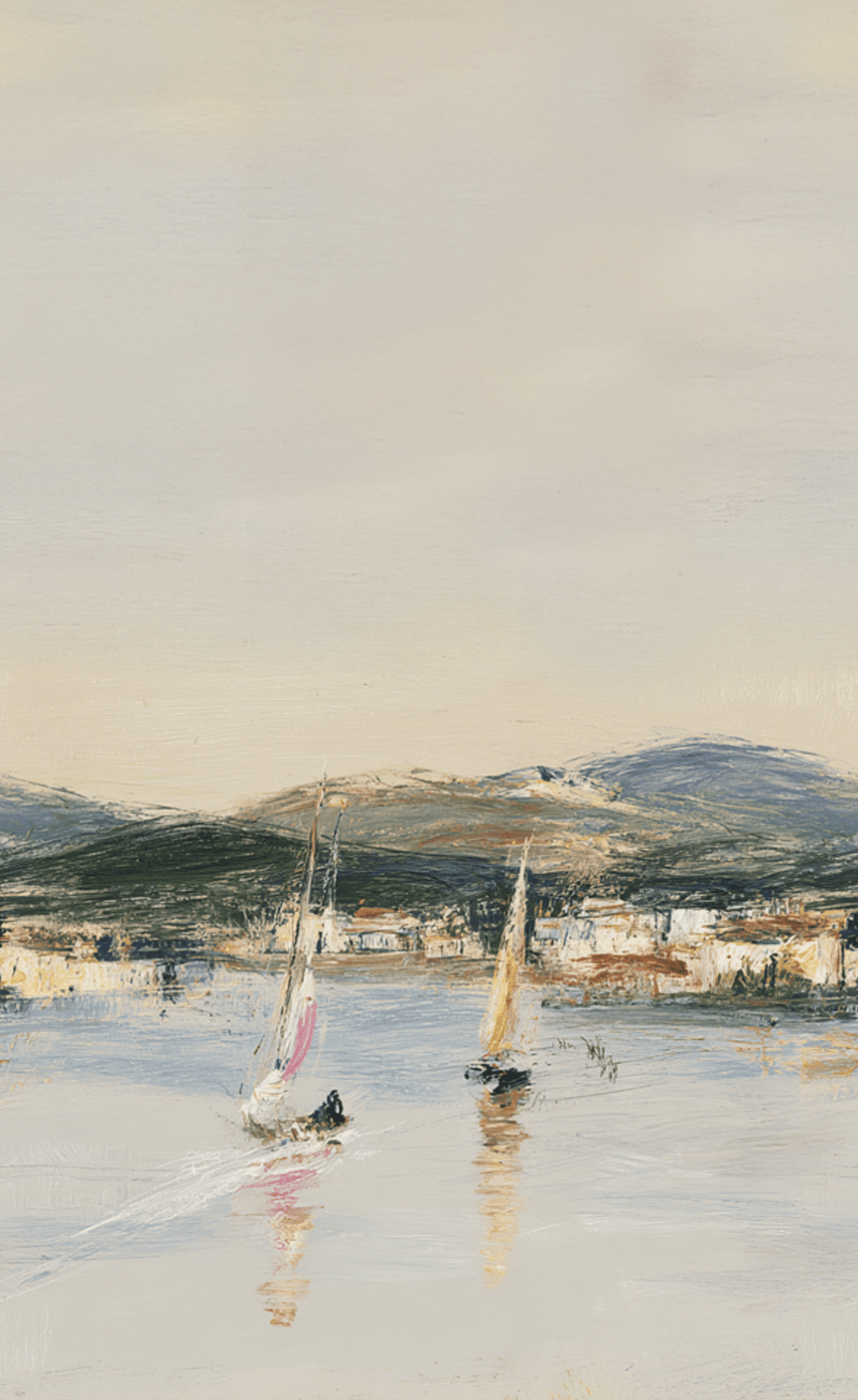 Sailboat - Wall Mural - Benton Lane Home - Lemon Park