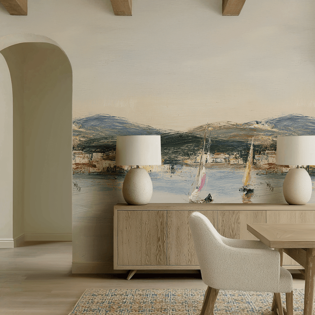 Sailboat - Wall Mural - Benton Lane Home - Lemon Park