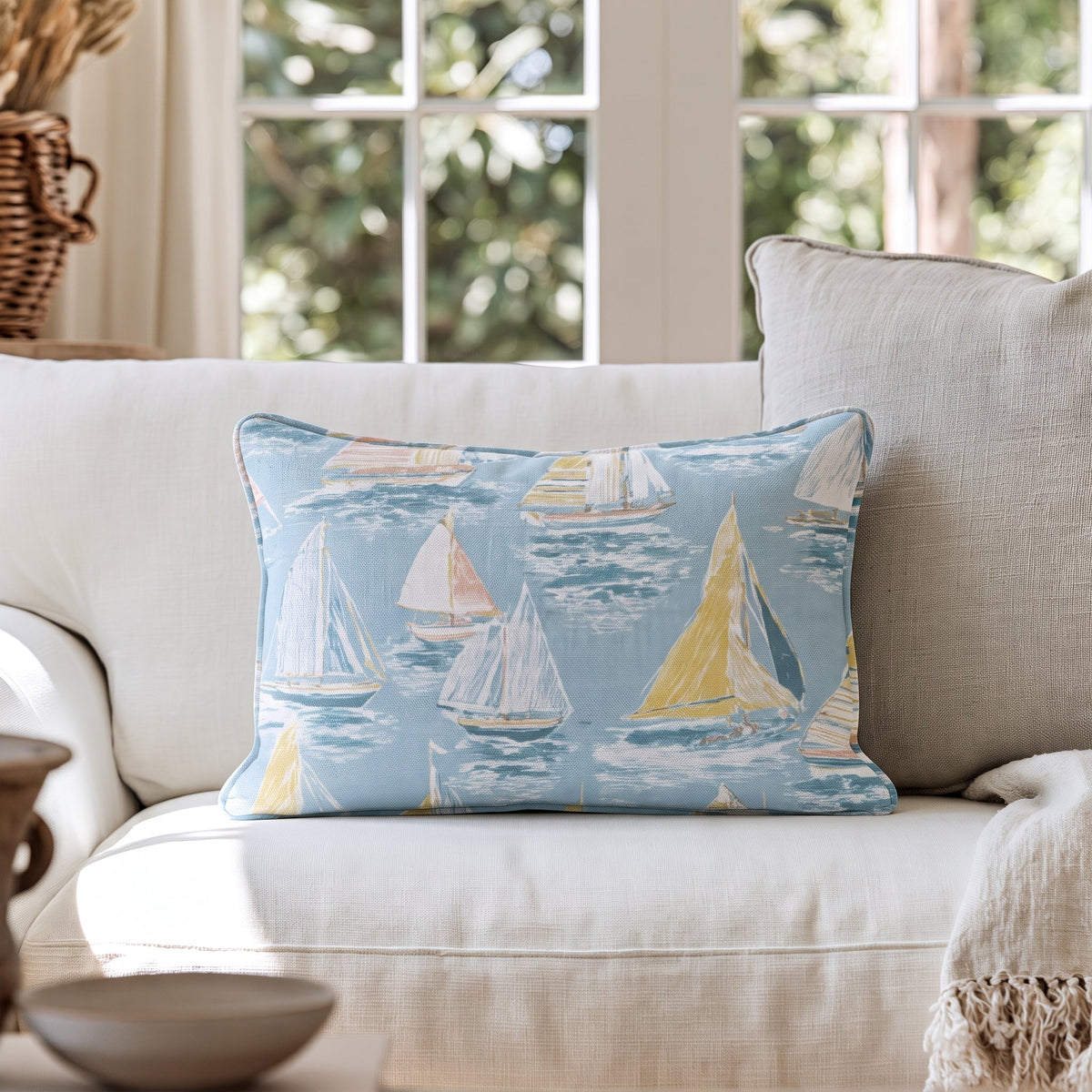 Sailing Away Throw Pillow - Benton Lane Home - Hillcroft Home