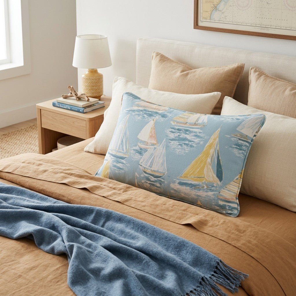 Sailing Away Throw Pillow - Hillcroft Home