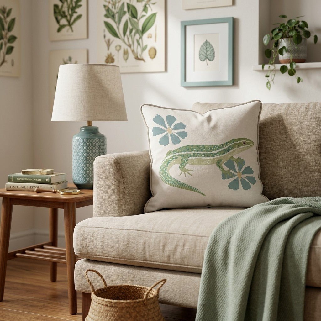 Salamander Garden Throw Pillow - Benton Lane Home - Hillcroft Home